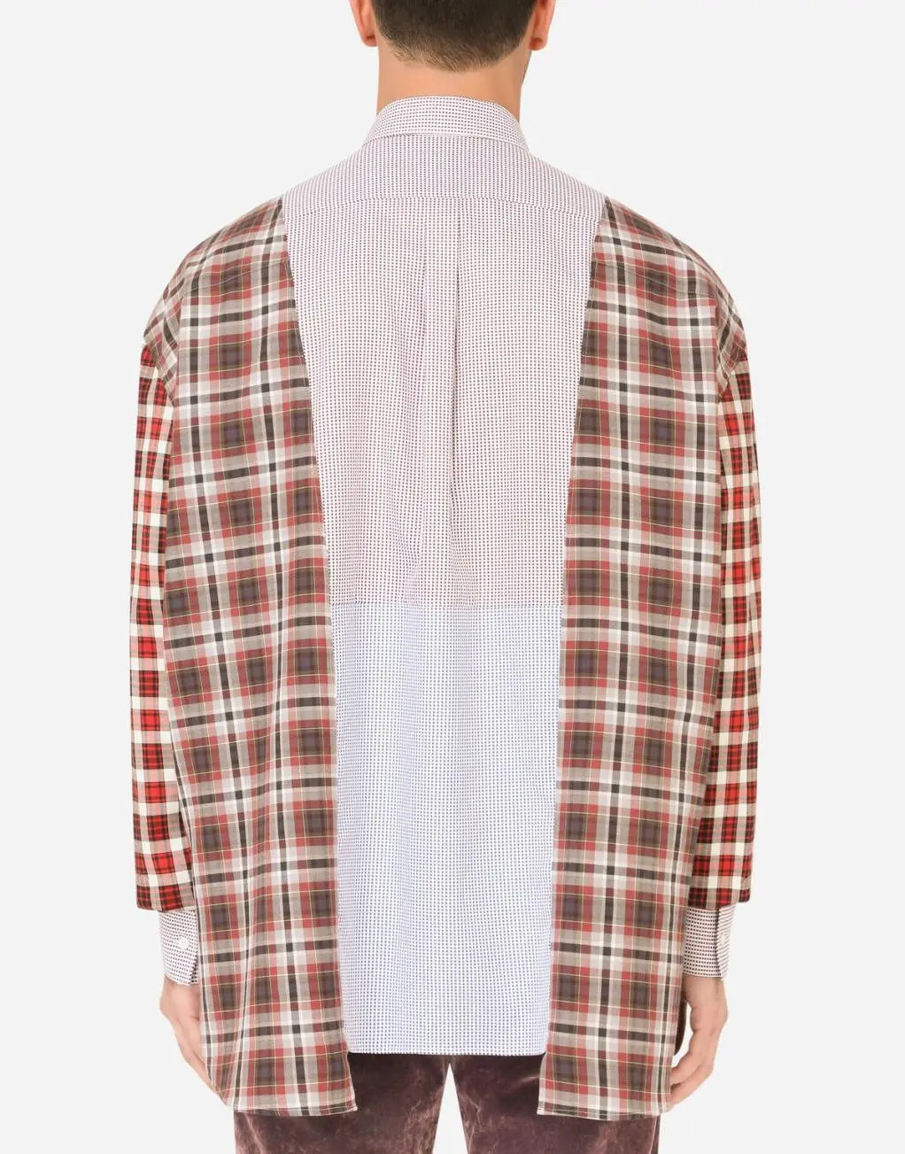 Dolce & Gabbana Checked Logo Cotton Shirt