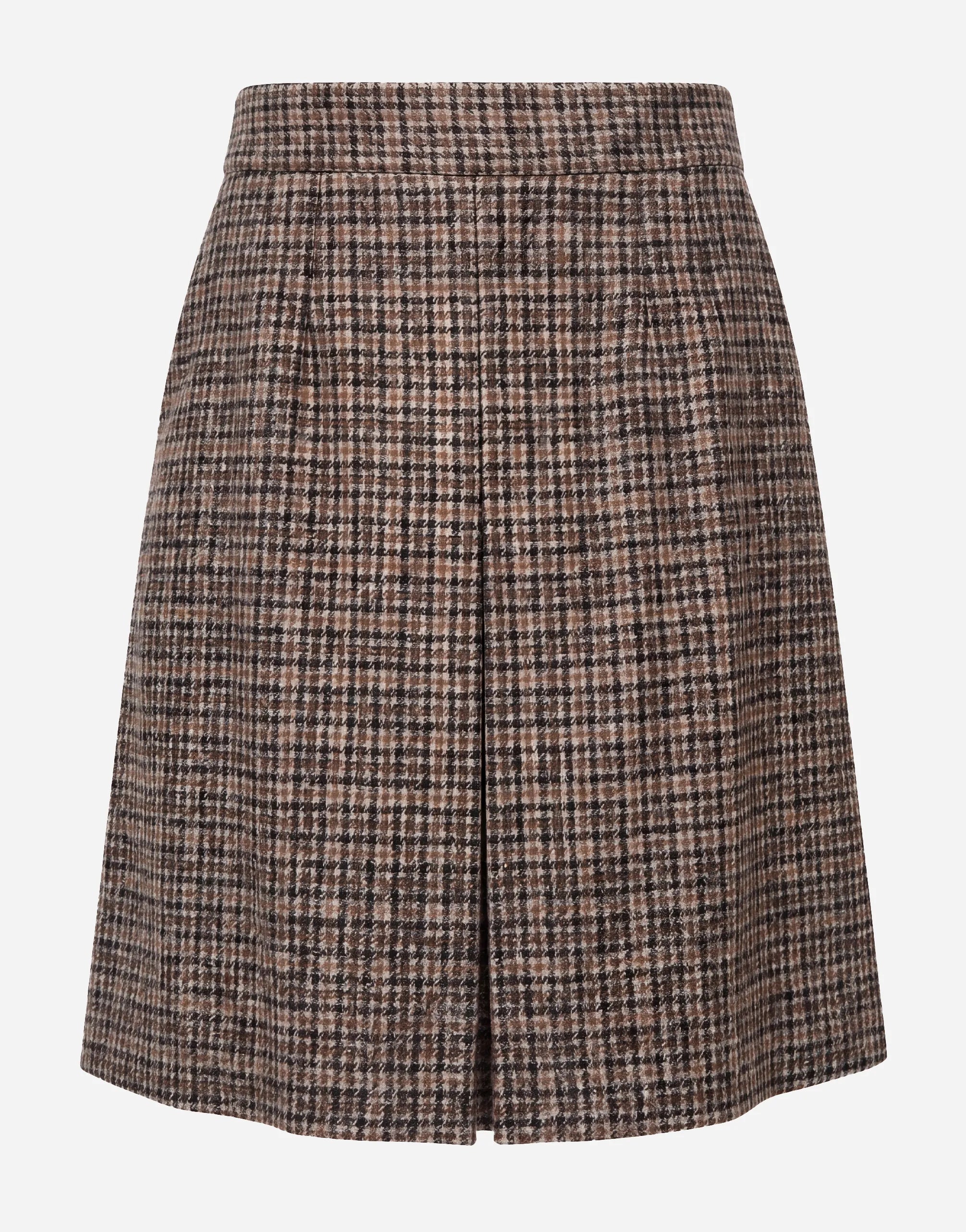 Dolce & Gabbana Dolce & Gabbana Checked Wool Blend A-Line Mini Skirt