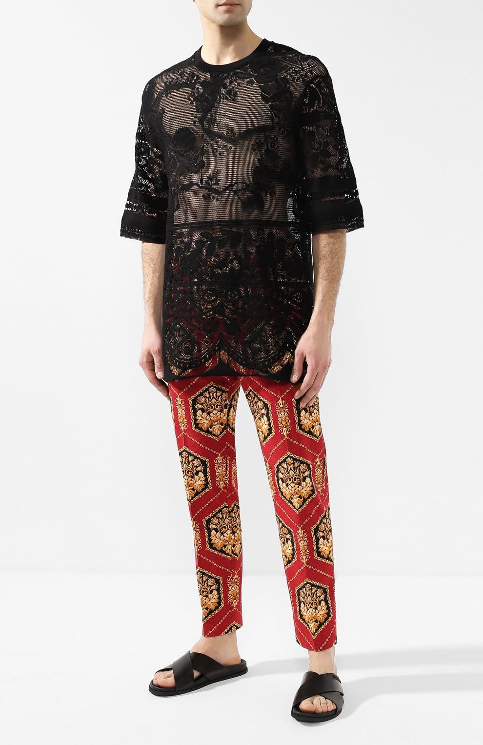 Dolce & Gabbana Cherub Lace Oversized T-Shirt - alternate view