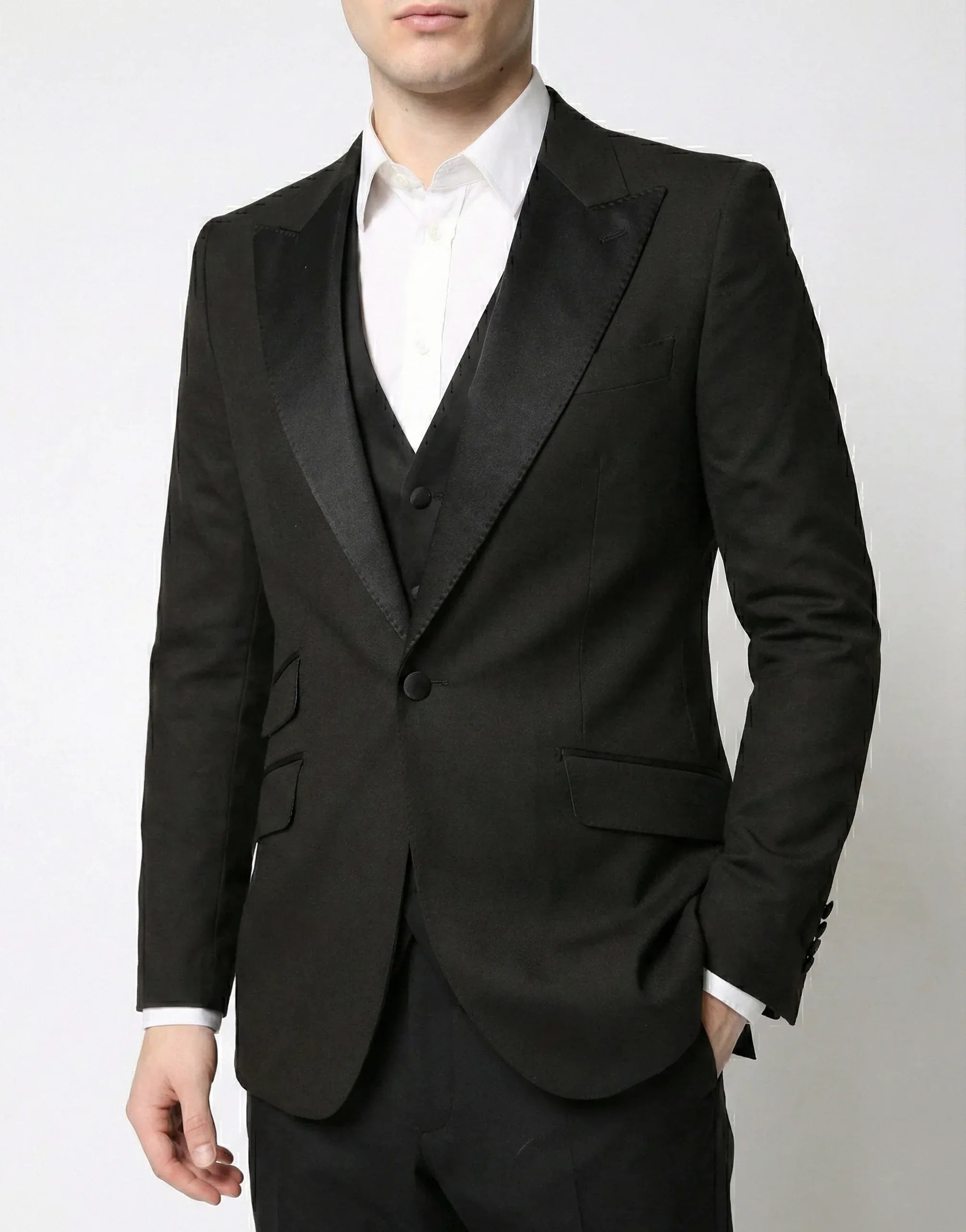 Dolce & Gabbana Classic Black Three-Piece Tuxedo Suit