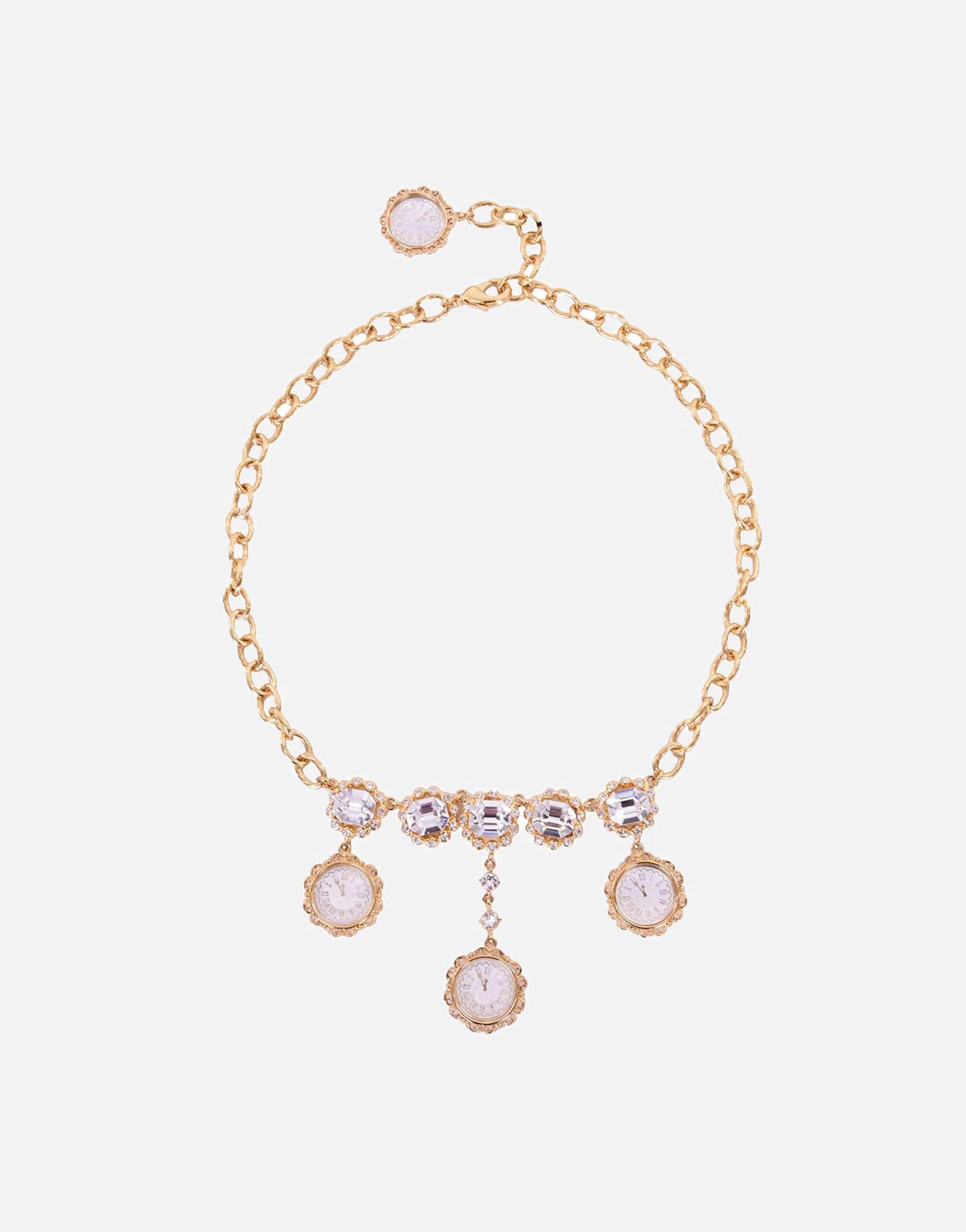 Dolce & Gabbana Clock Pendant Necklace | Sendegaro