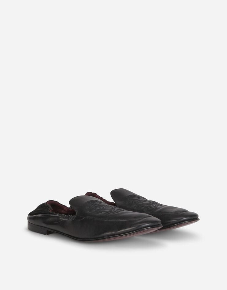 Mocassins de Couro com Bordado de Brasão - alternate view