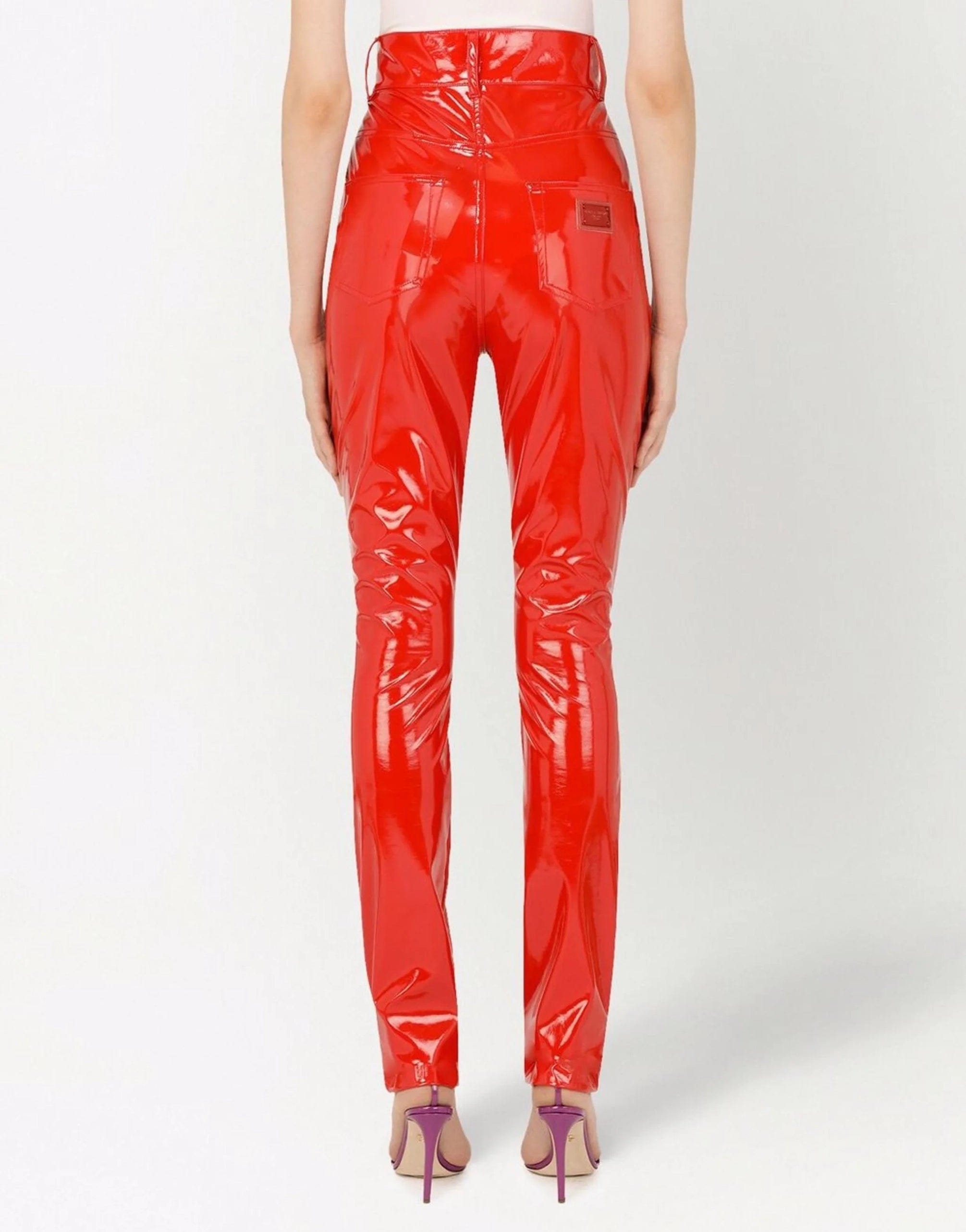 Dolce & Gabbana Coated Cotton Pants