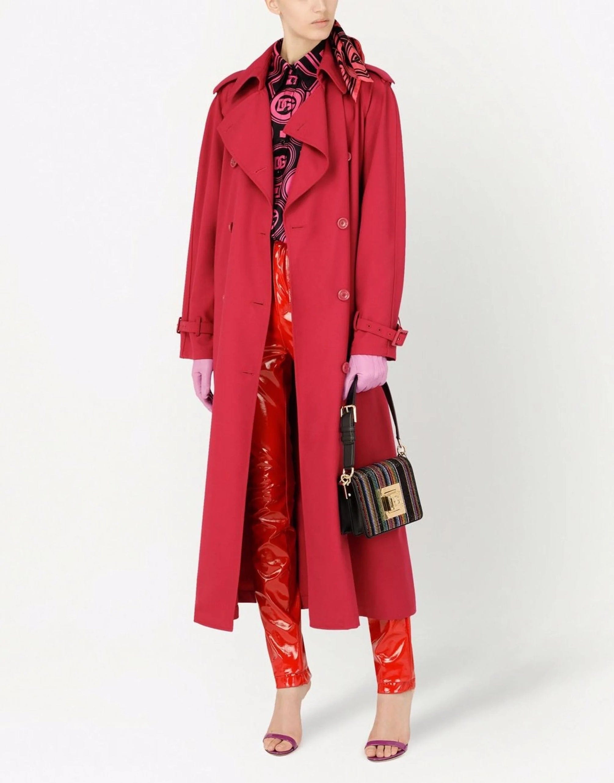 Dolce & Gabbana Coated Cotton Pants