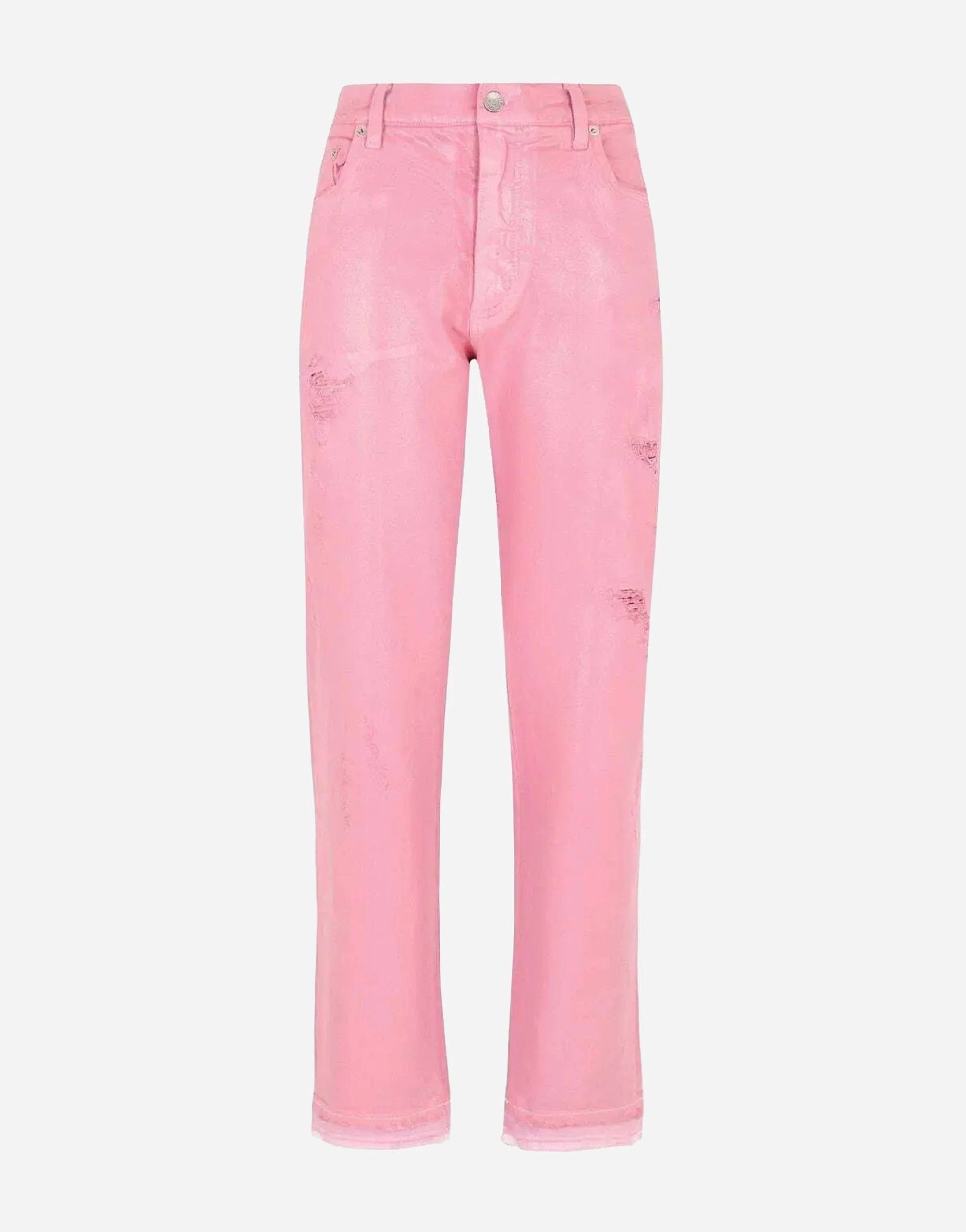 Dolce & Gabbana Coated Denim Loose Jeans