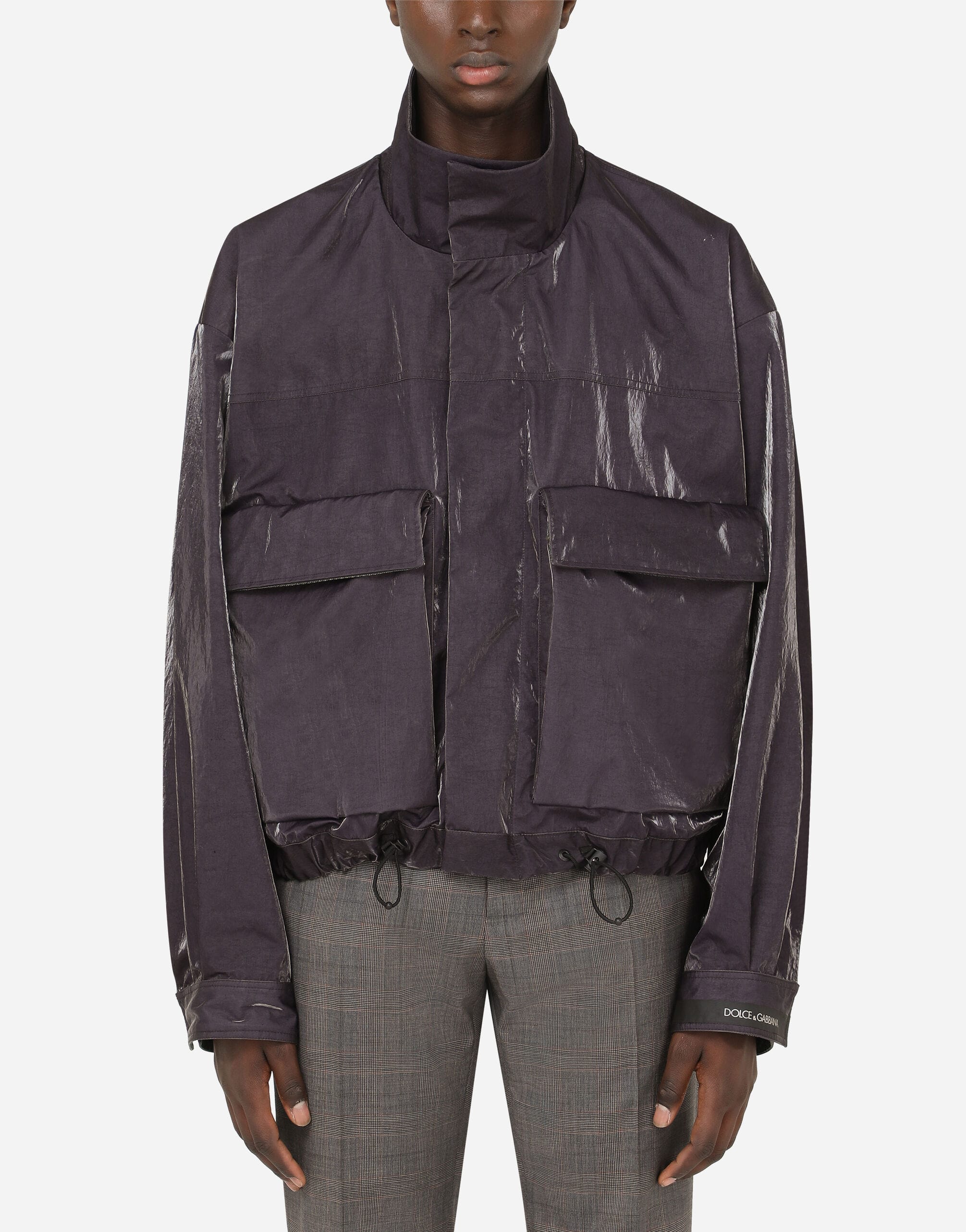Dolce & Gabbana Dolce & Gabbana Coated Nylon Logo Jacket