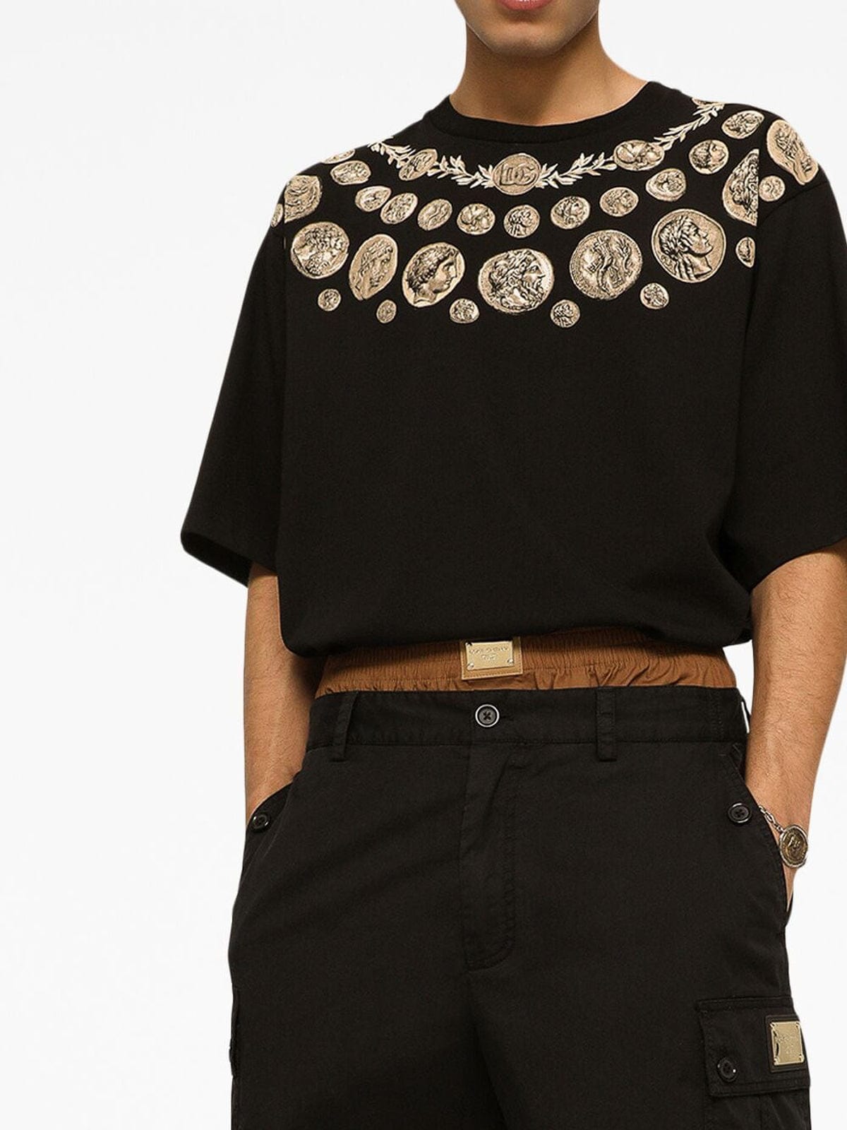 Dolce & Gabbana Coin-Print Cotton T-Shirt
