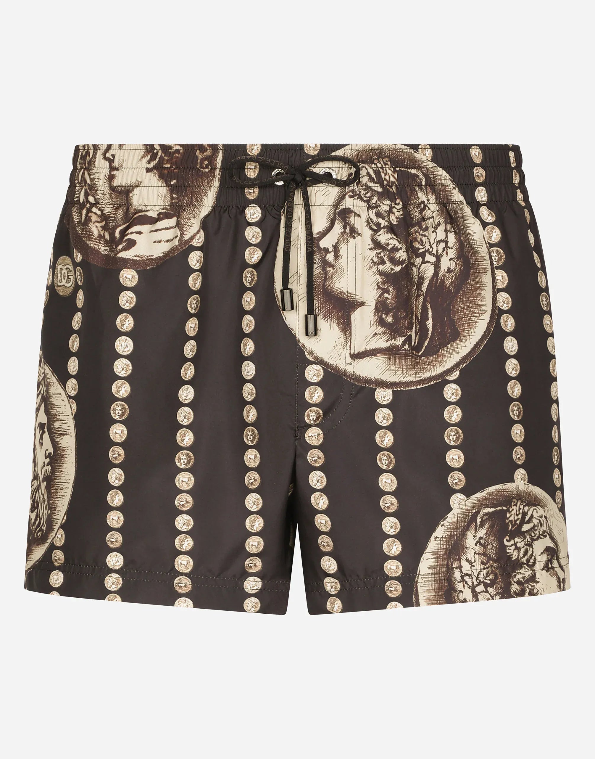 Dolce & Gabbana Coin-Print Logo Swim Shorts