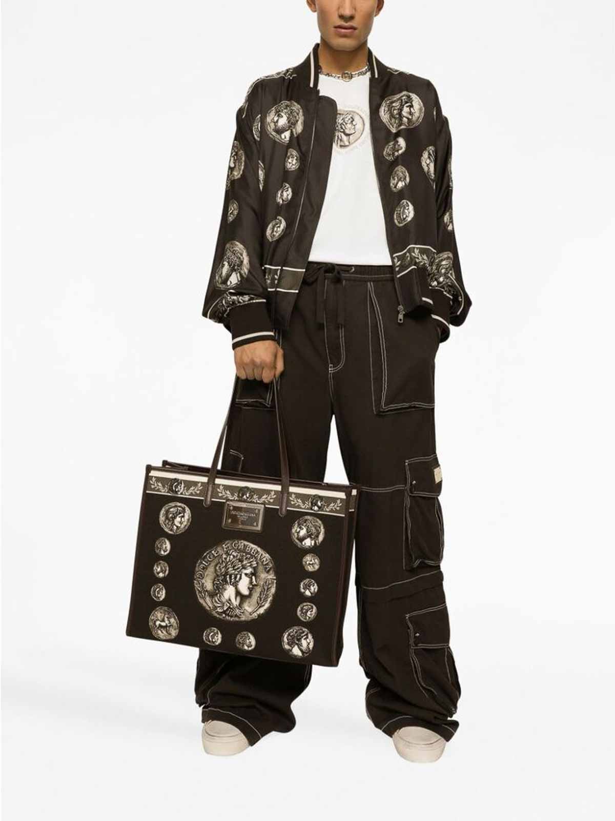 Dolce & Gabbana Coin-Print Silk Twill Jacket