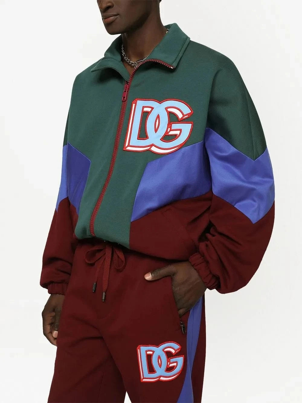 Dolce & Gabbana Color-Block DG Patch Jacket