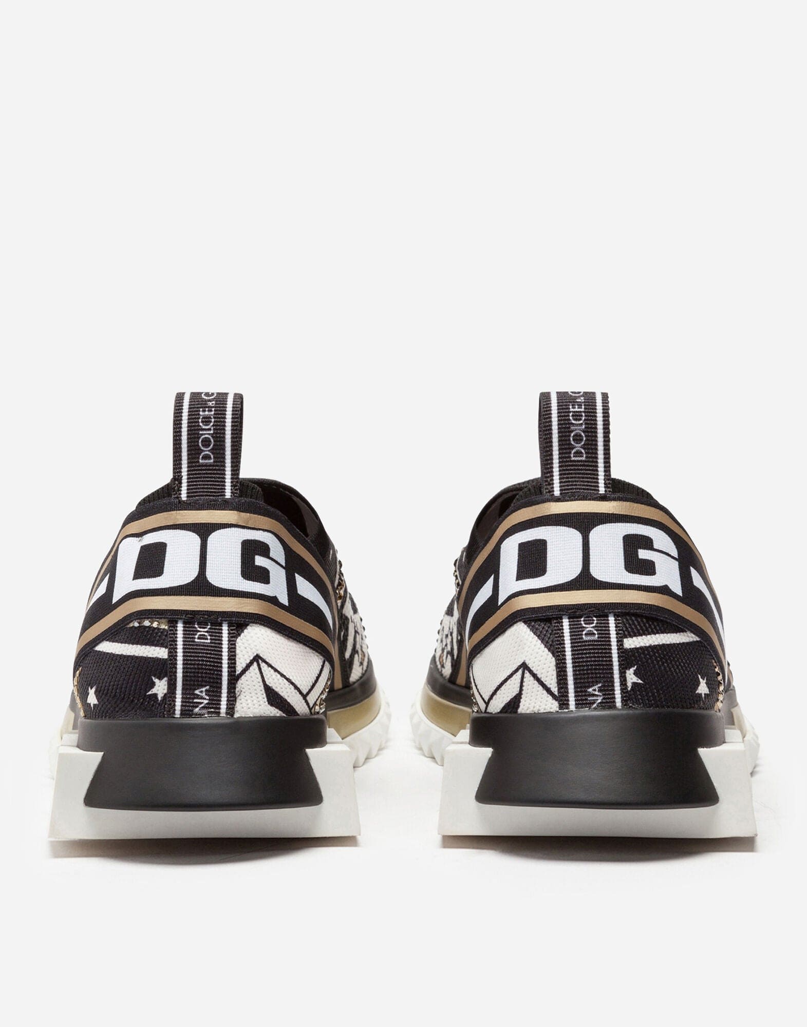 Dolce & Gabbana Comet-Print Rhinestones-Embellished Sorrento Sneakers