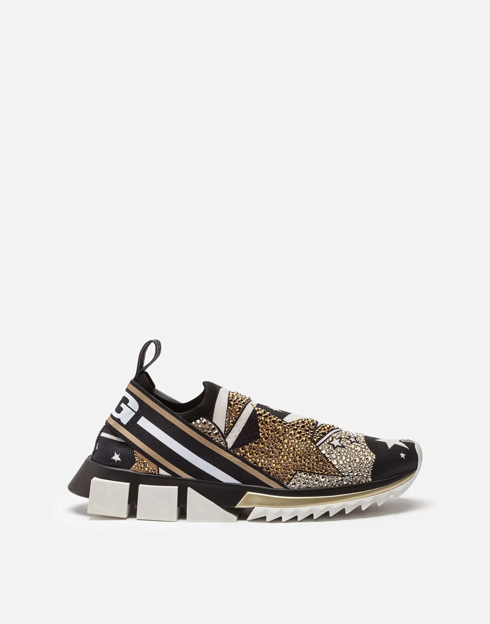 Dolce & Gabbana Comet-Print Rhinestones-Embellished Sorrento Sneakers
