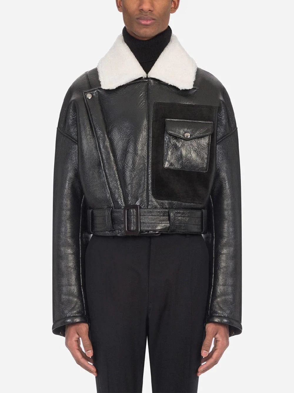 Dolce & Gabbana Contrast-Collar Aviation-Style Jacket