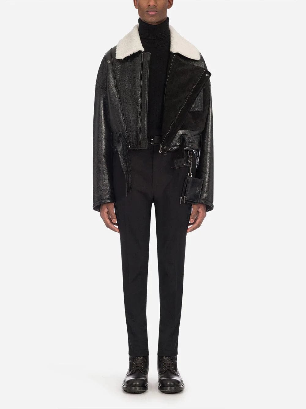 Dolce & Gabbana Contrast-Collar Aviation-Style Jacket