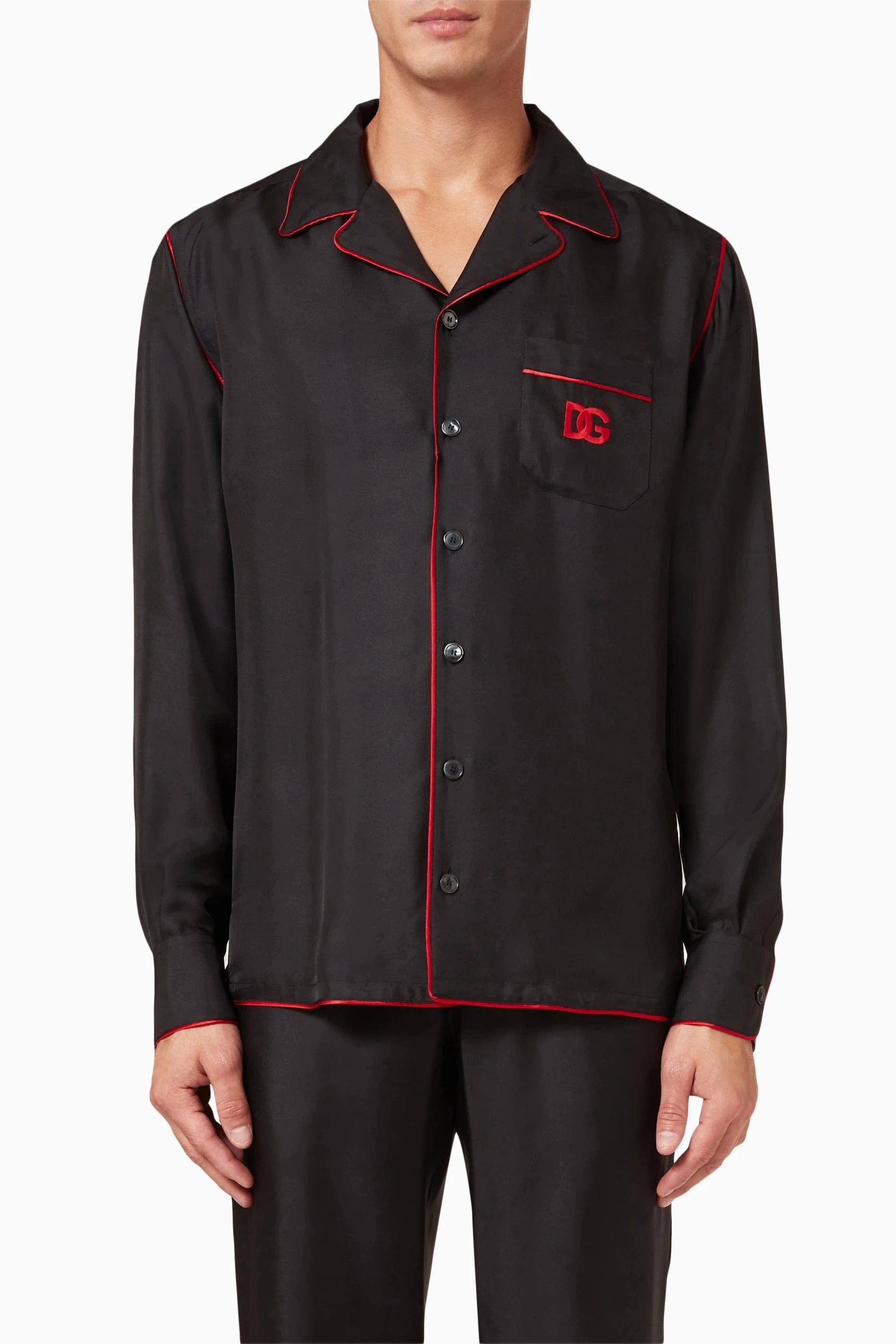 Dolce & Gabbana Contrast Trim Shirt in Silk