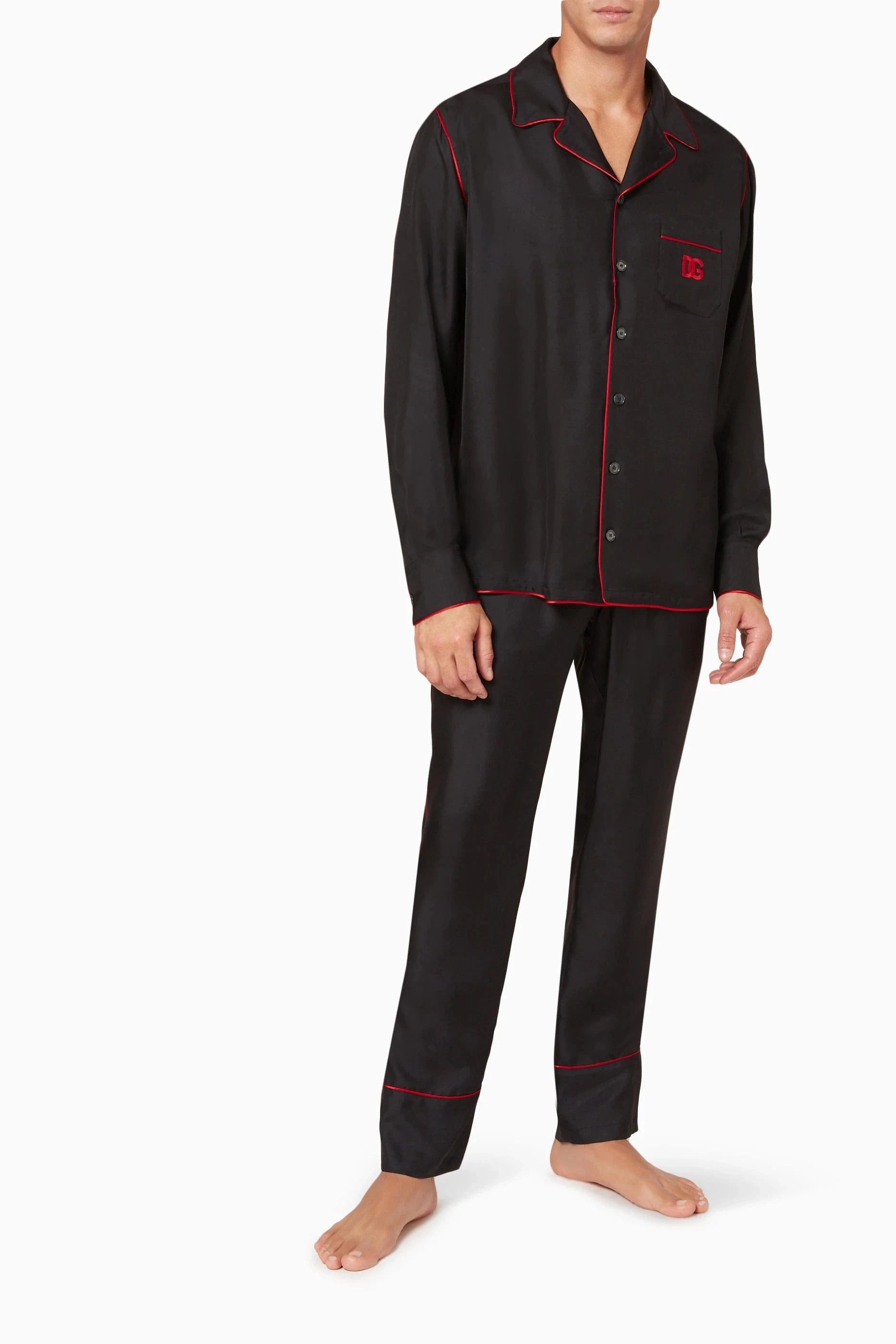 Dolce & Gabbana Contrast Trim Shirt in Silk