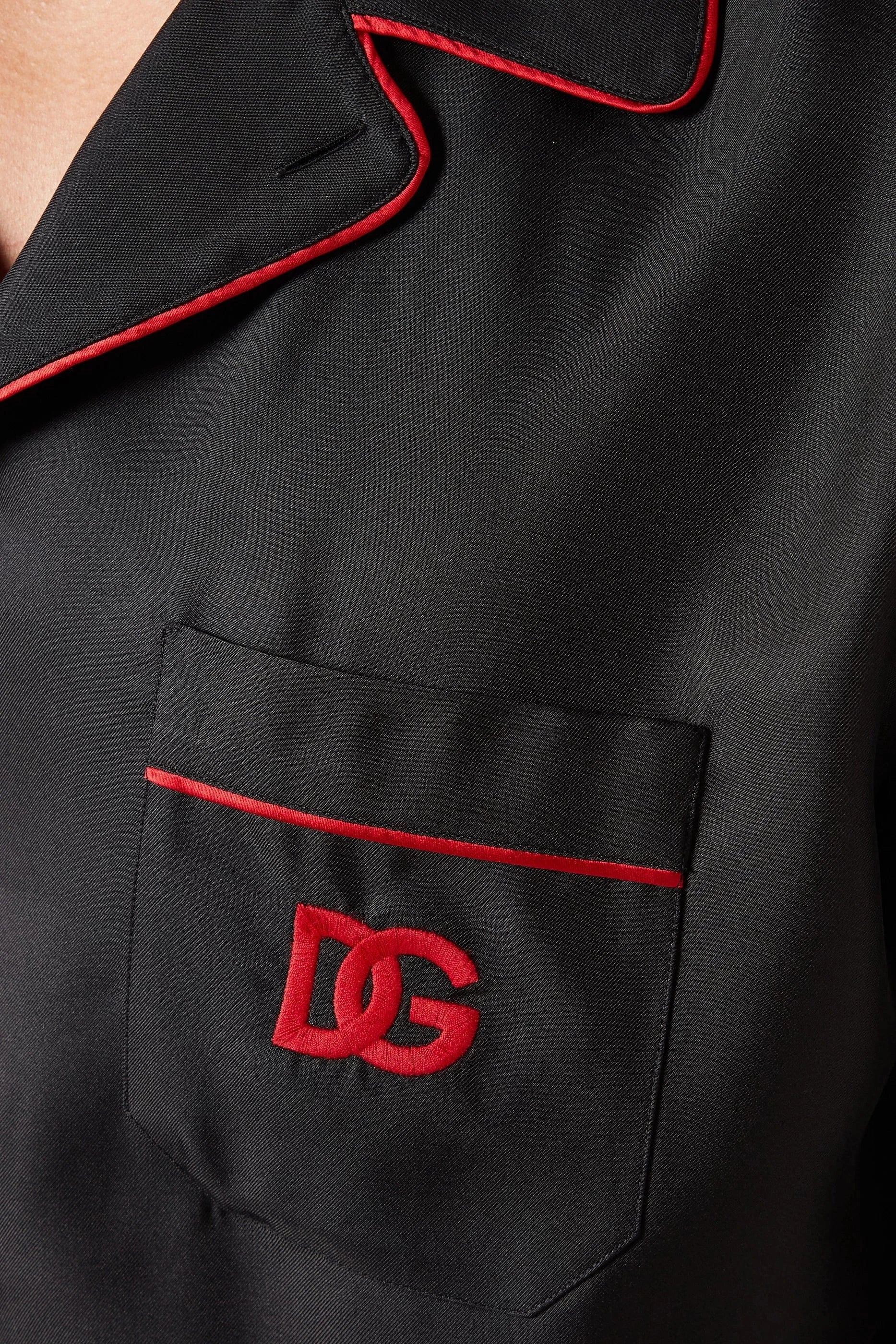 Dolce & Gabbana Contrast Trim Shirt in Silk