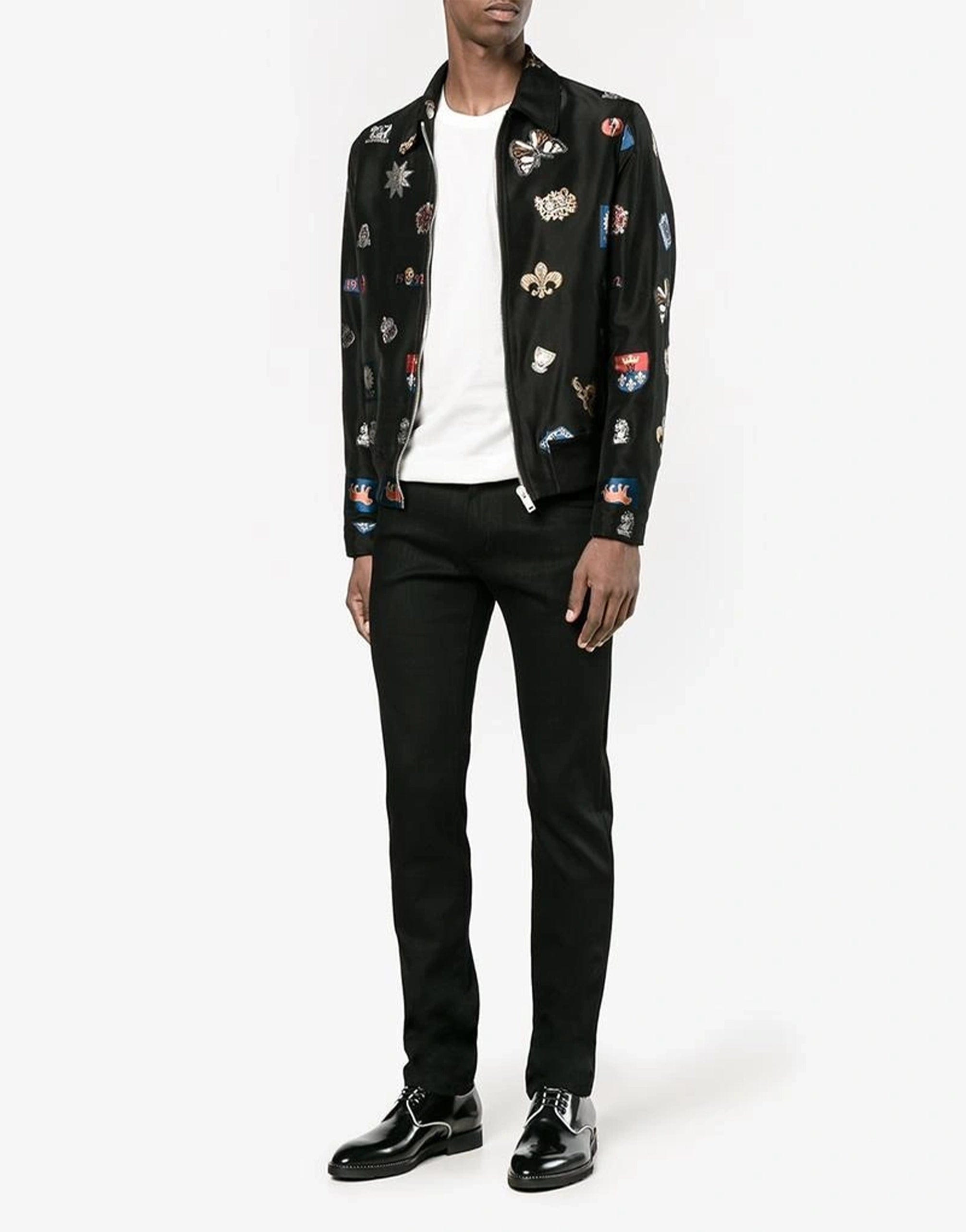 Dolce & Gabbana Contrast-Trimmed Polished-Leather Derby Shoes