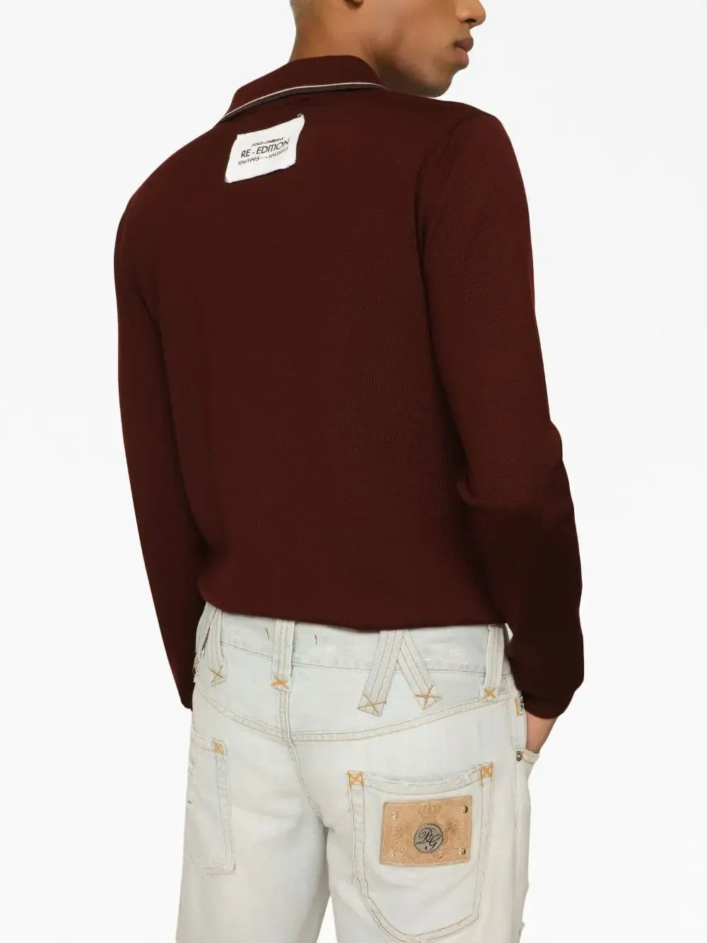 Dolce & Gabbana Contrasting Details Wool Polo-Shirt