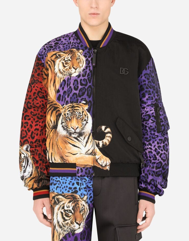 Dolce & Gabbana Cordura Tiger-Print Jacket