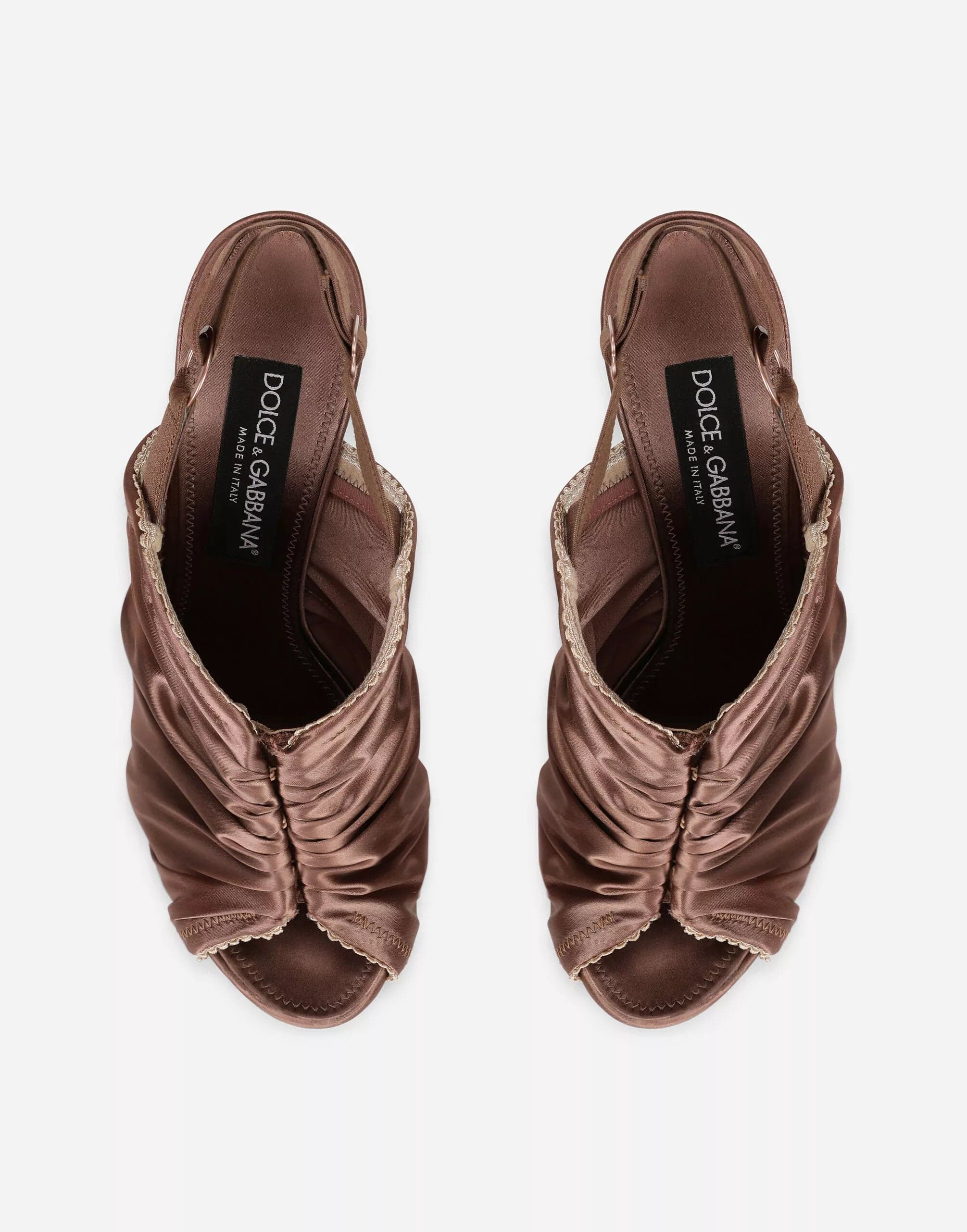 Dolce & Gabbana Corset-Style Satin Slingbacks