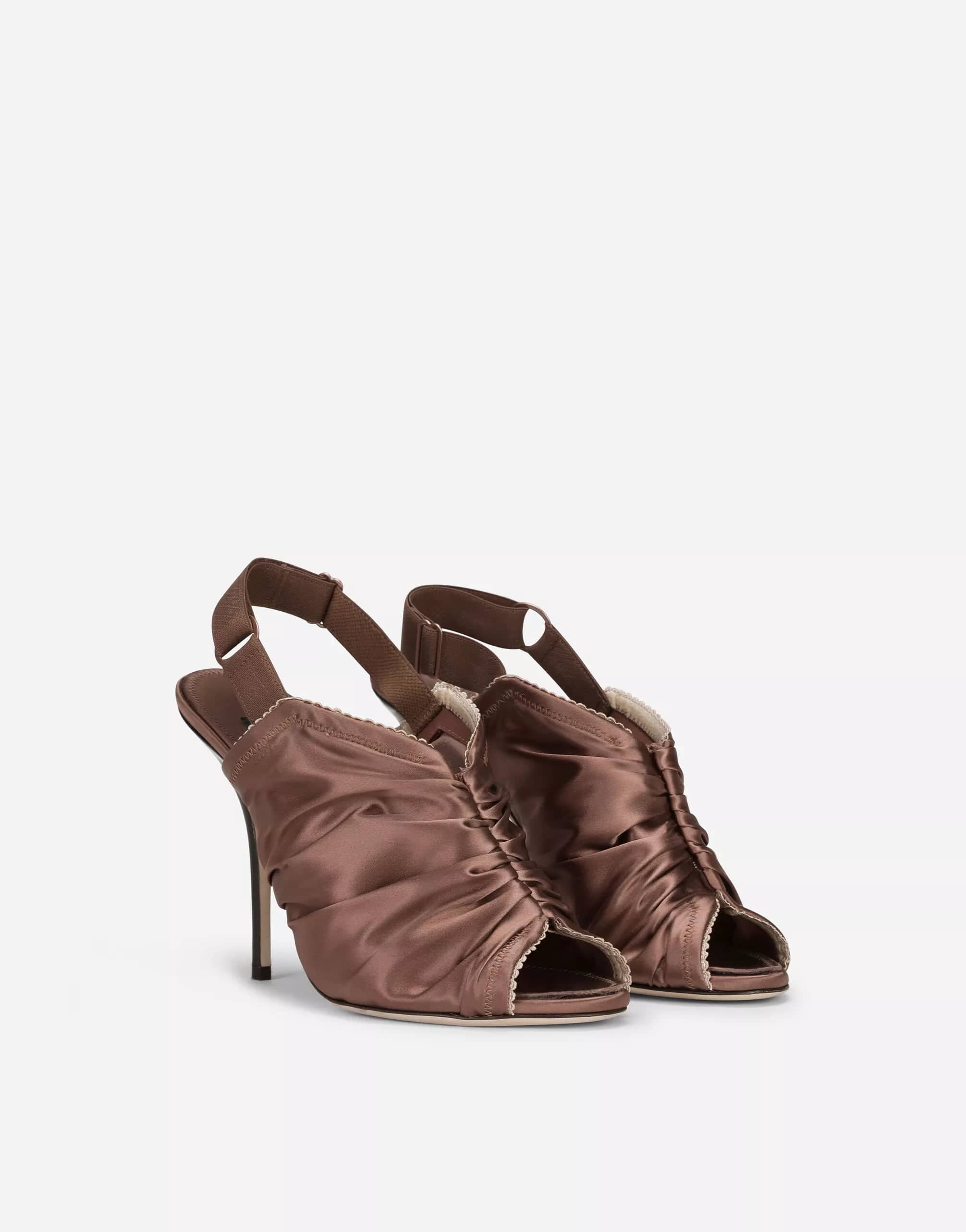Dolce & Gabbana Corset-Style Satin Slingbacks