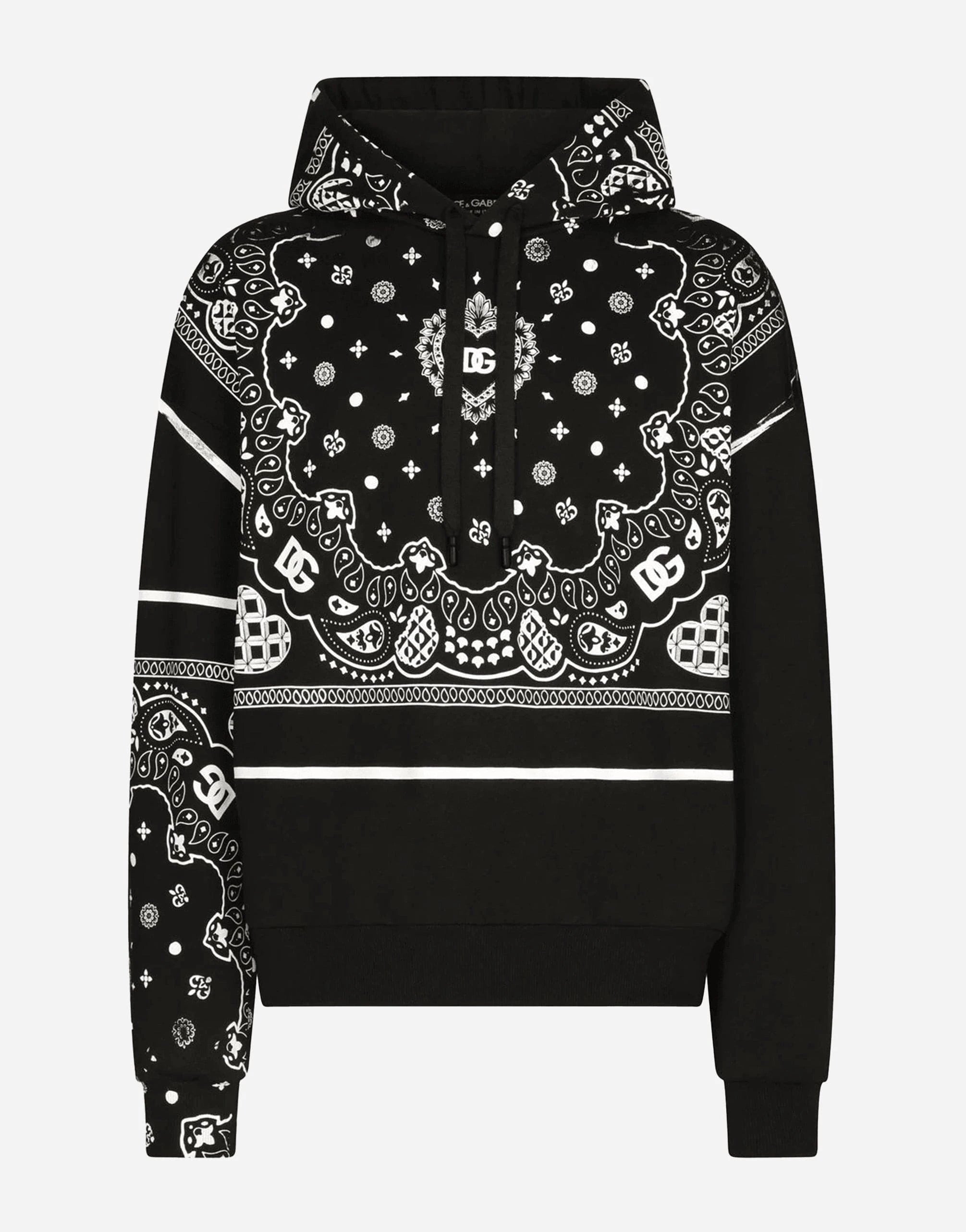 Dolce & Gabbana Cotton Bandana-Print Hoodies