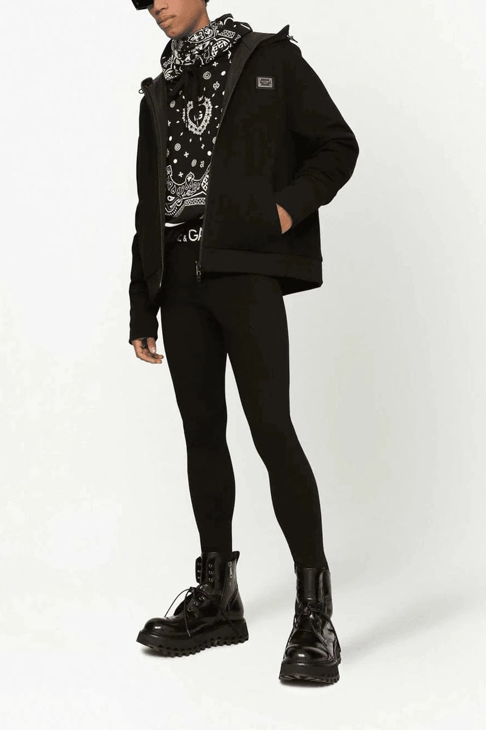 Dolce & Gabbana Cotton Bandana-Print Hoodies