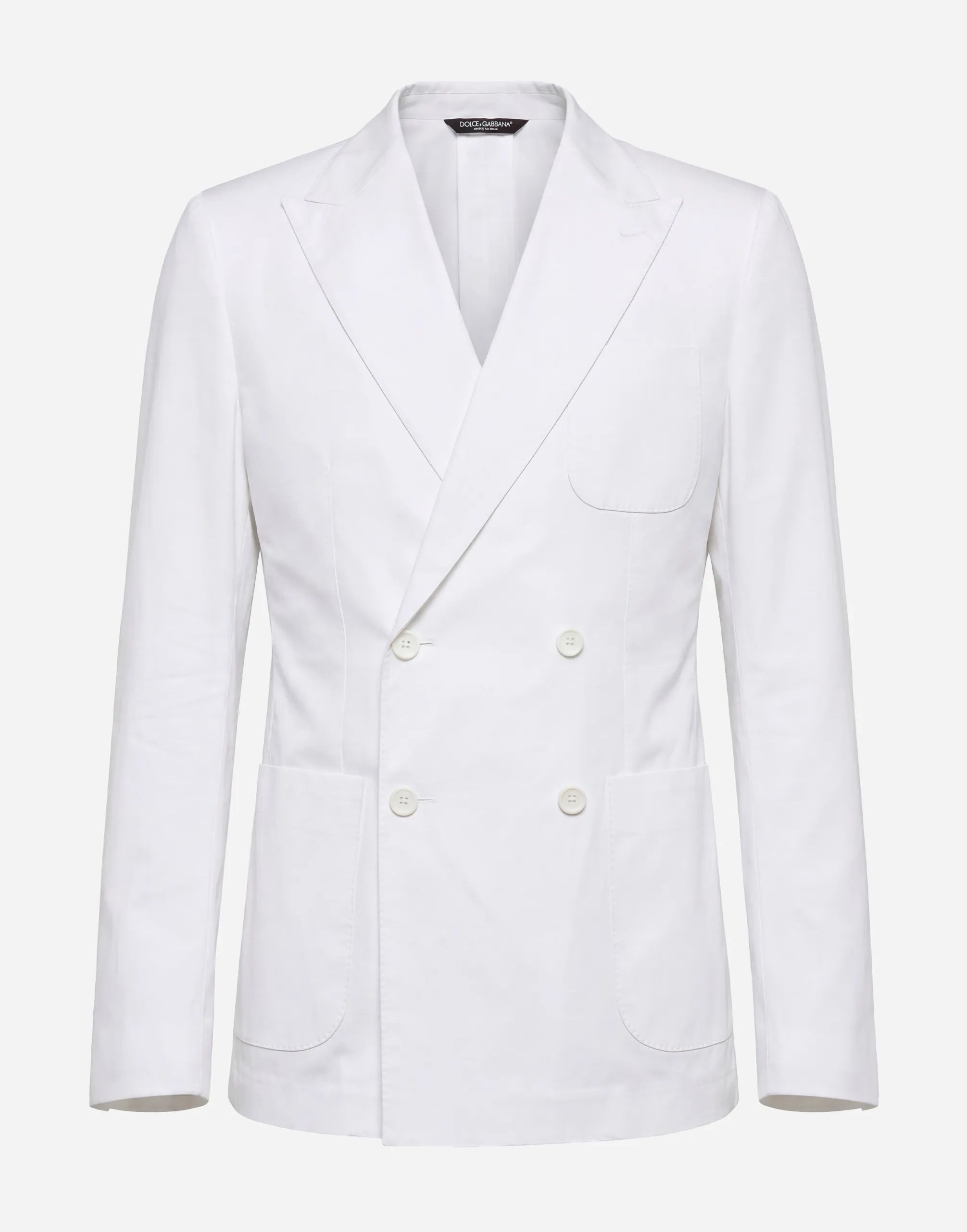 Dolce & Gabbana Dolce & Gabbana Cotton Blend Double-Breasted Tailored Blazer Jacket
