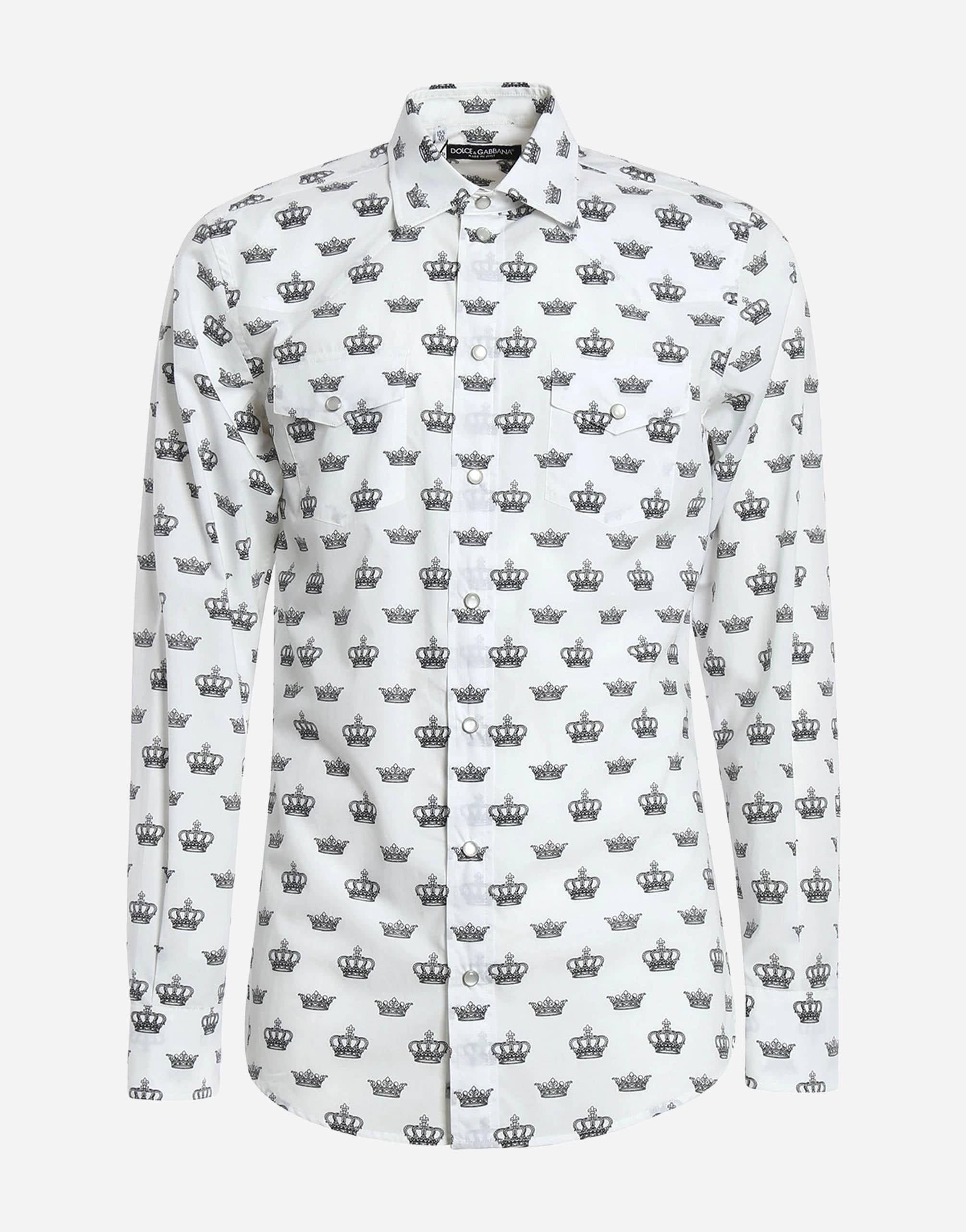 Dolce & Gabbana Cotton Crown Printed Shirt