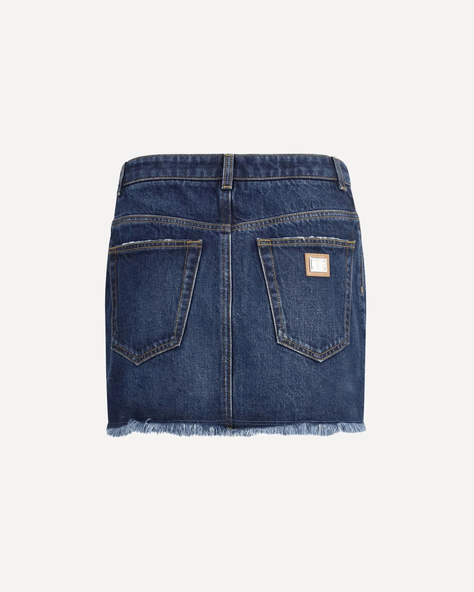 Dolce & Gabbana Cotton Denim Mini Skirt