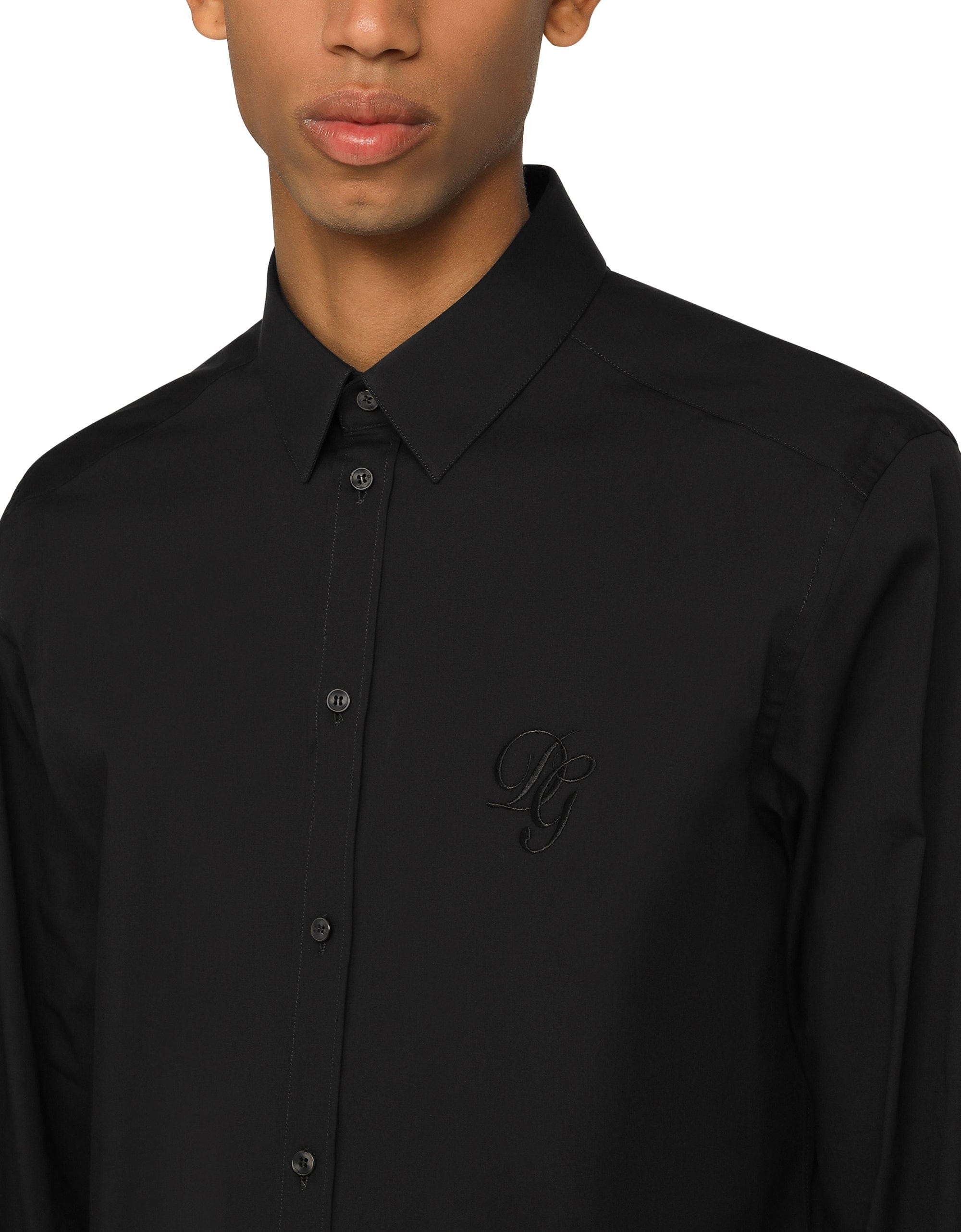Dolce & Gabbana Cotton Embroidered DG Logo Shirt