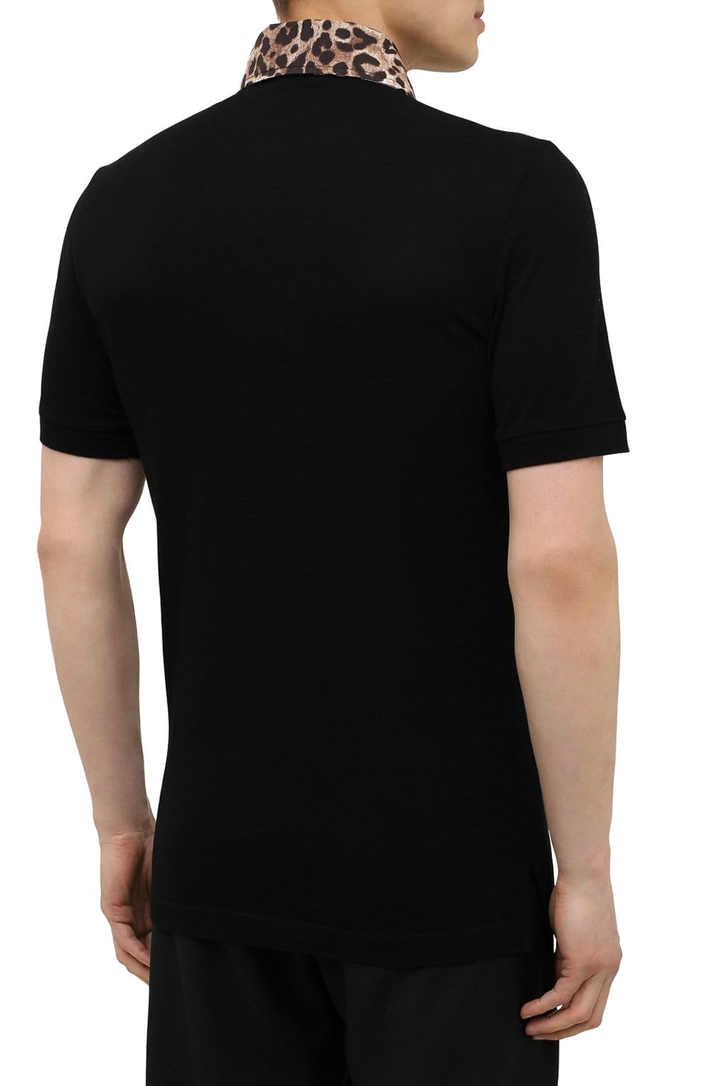 Dolce & Gabbana Cotton Leopard Collar Polo Shirt