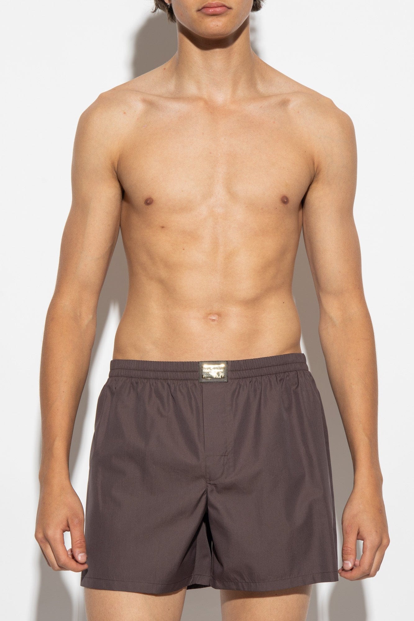 Dolce & Gabbana Cotton Logo Plaque Shorts