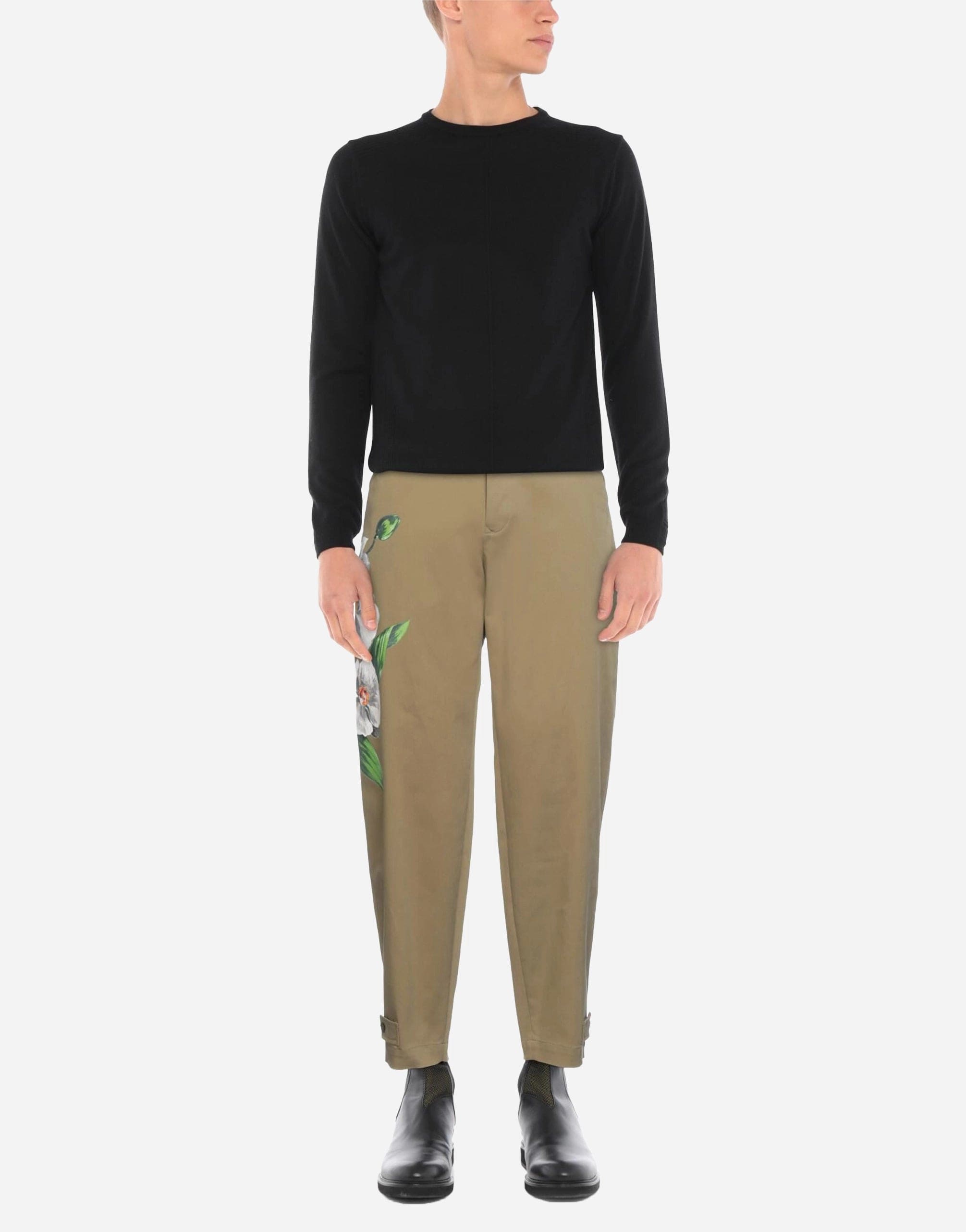 Dolce & Gabbana Cotton Pants With Floral Print