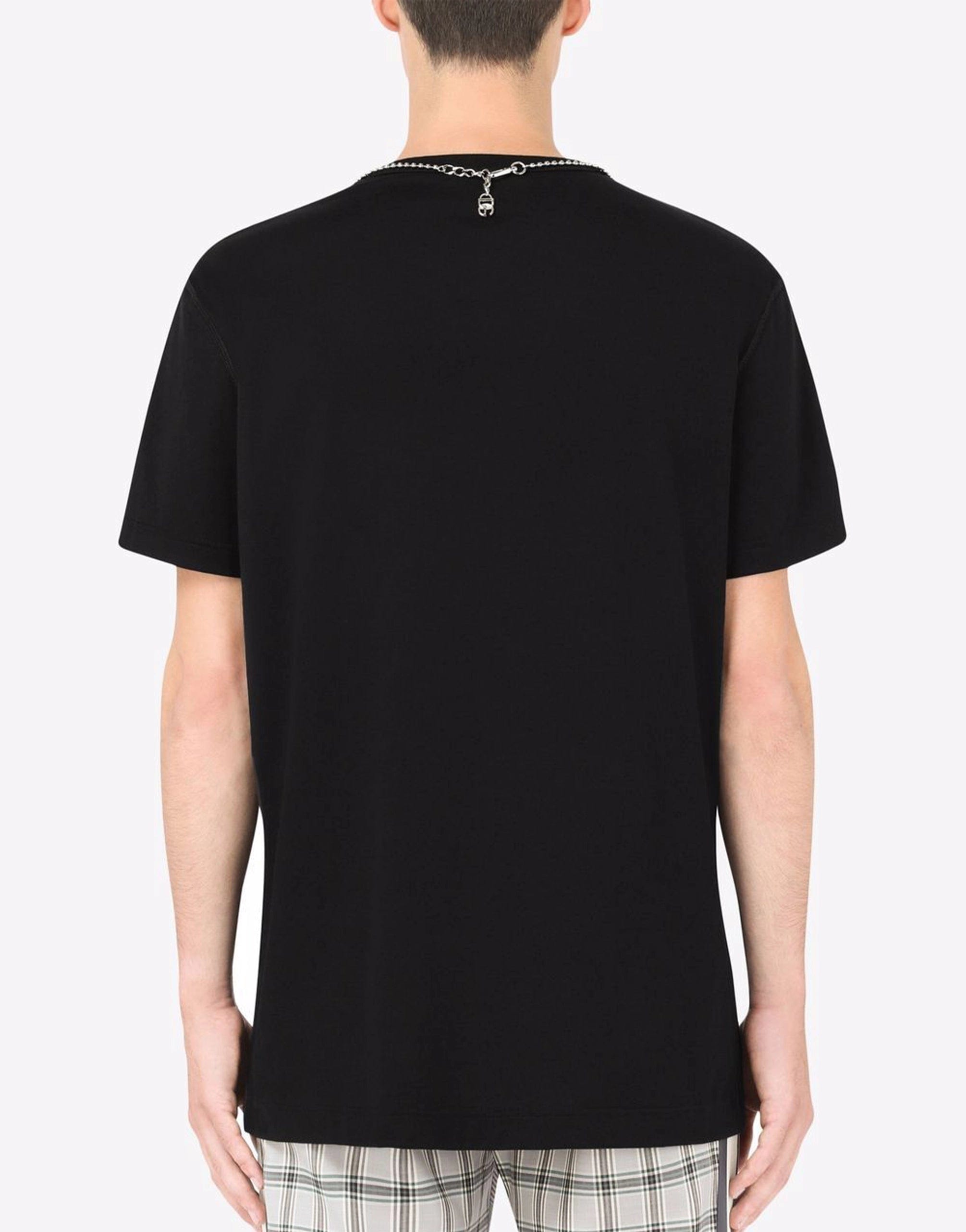 Dolce & Gabbana Cotton T-Shirt With Necklace