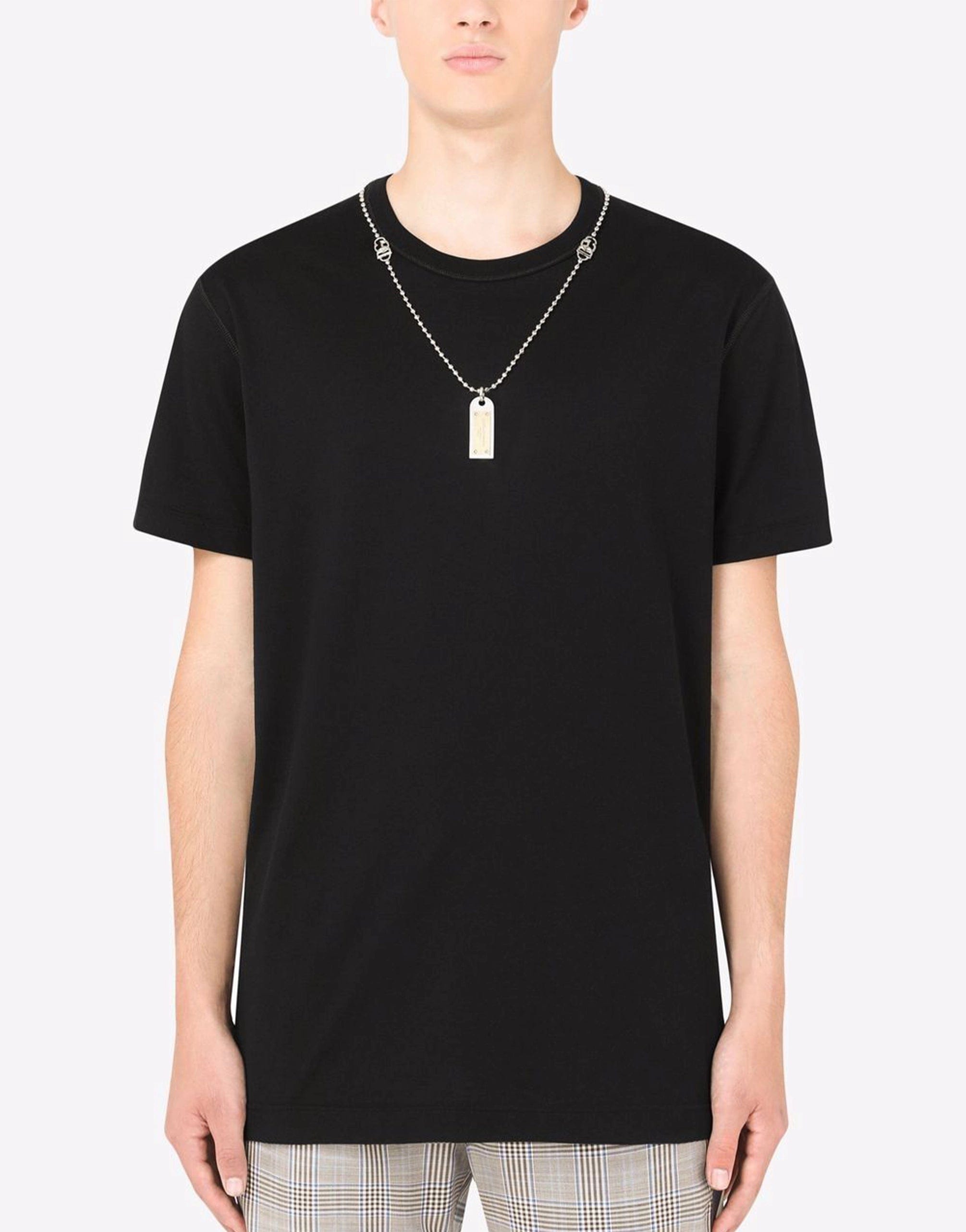 Dolce & Gabbana Cotton T-Shirt With Necklace