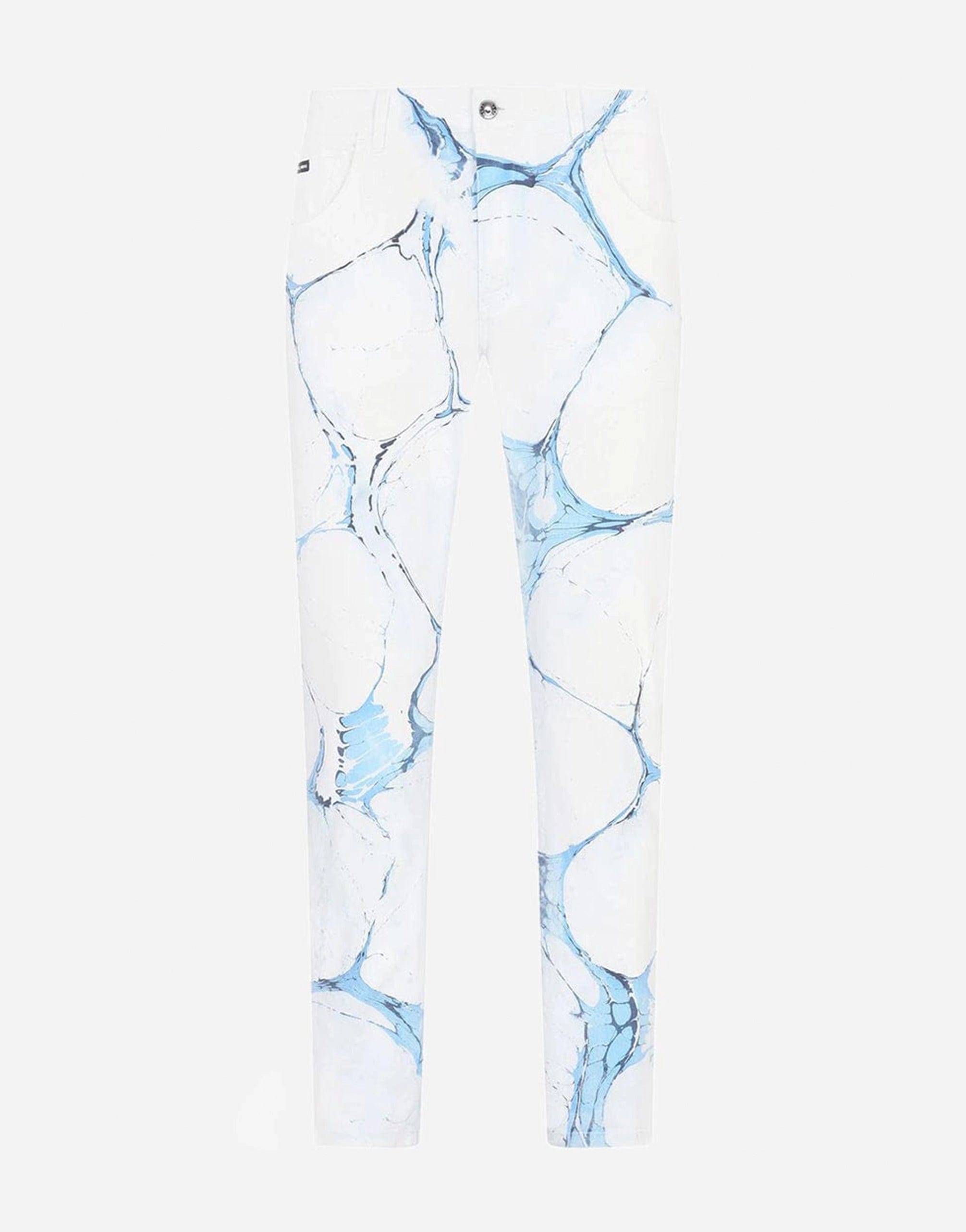 Dolce & Gabbana Cracked-Print Jeans
