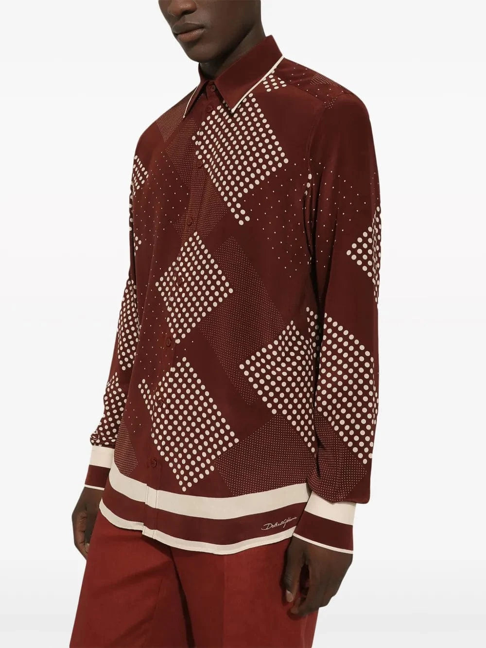 Dolce & Gabbana Crepe De Chine Silk Shirt