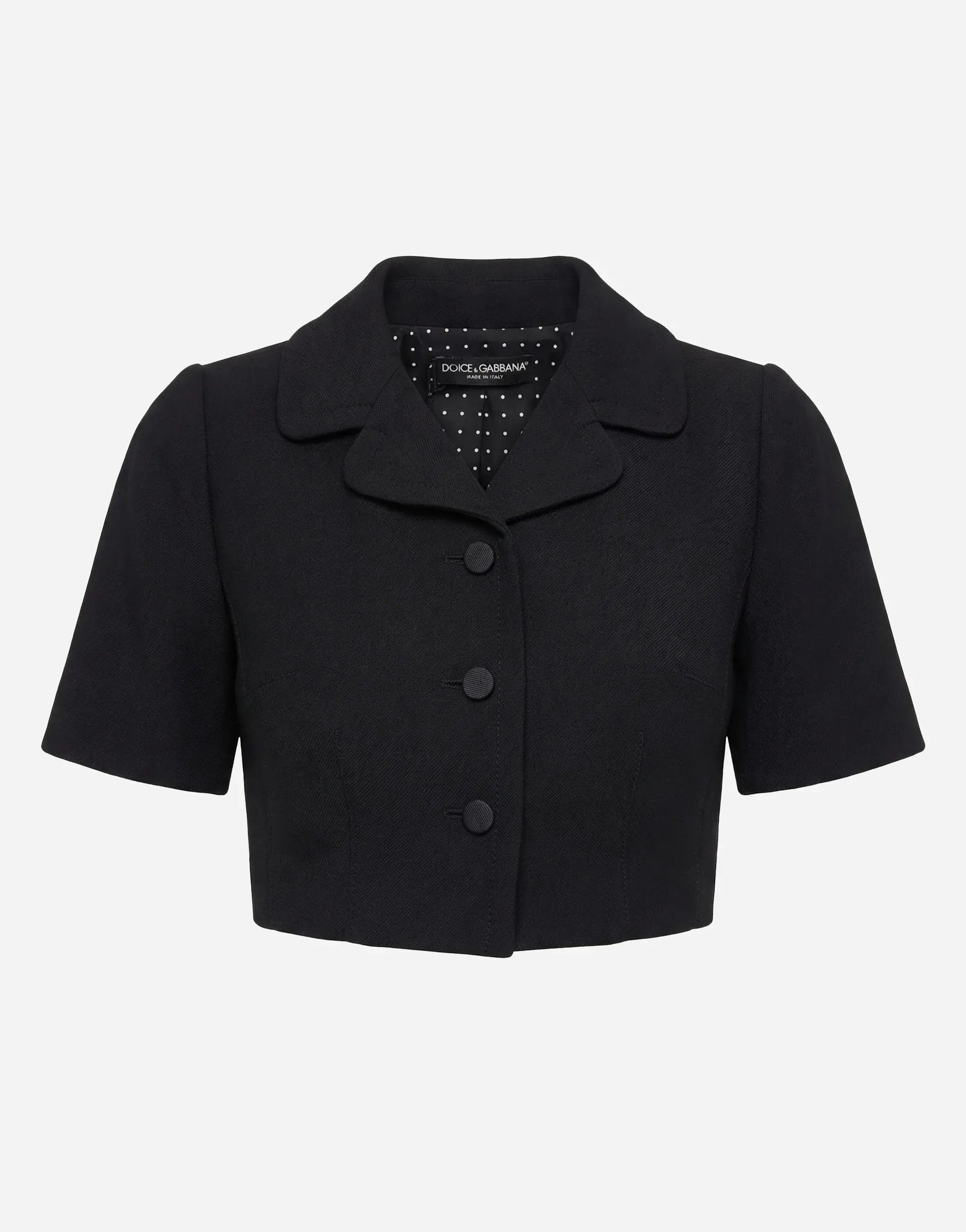 Dolce & Gabbana Cropped Button-Up Short Sleeve Top