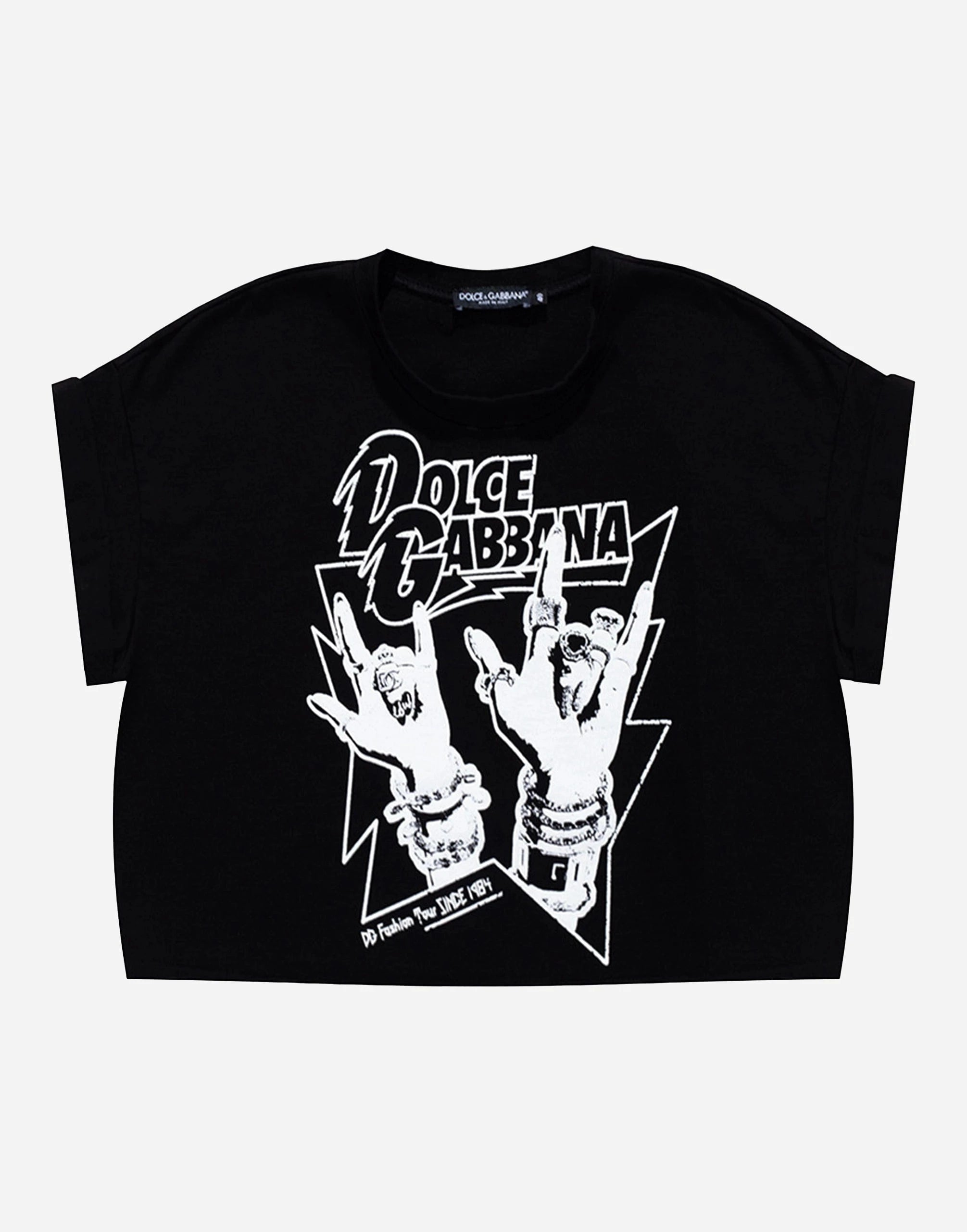 Dolce & Gabbana Cropped Printed T-Shirt