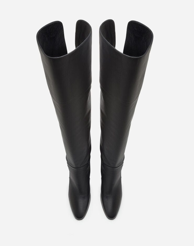 Dolce & Gabbana Crossover DG Logo Leather Boots