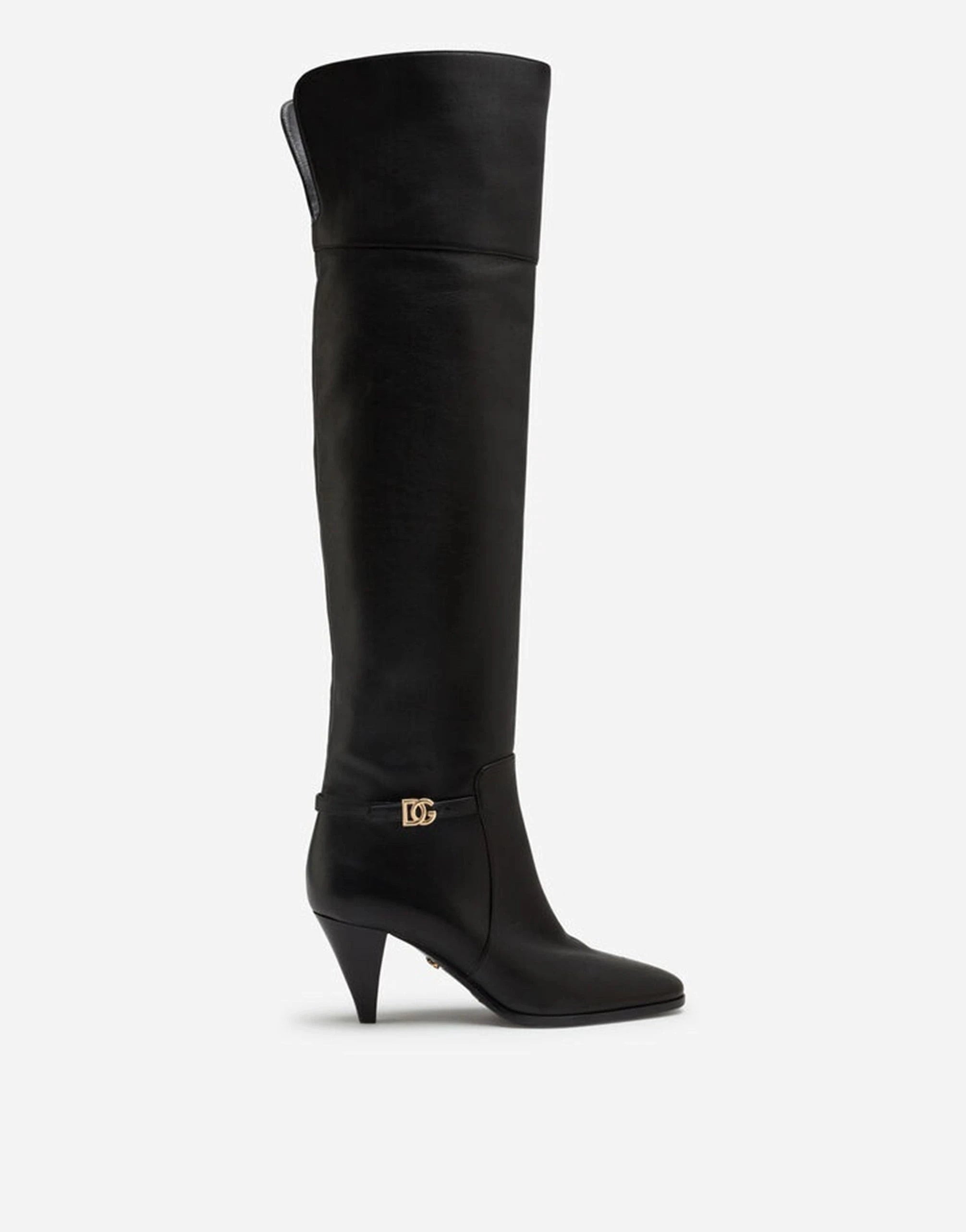 Dolce & Gabbana Crossover DG Logo Leather Boots