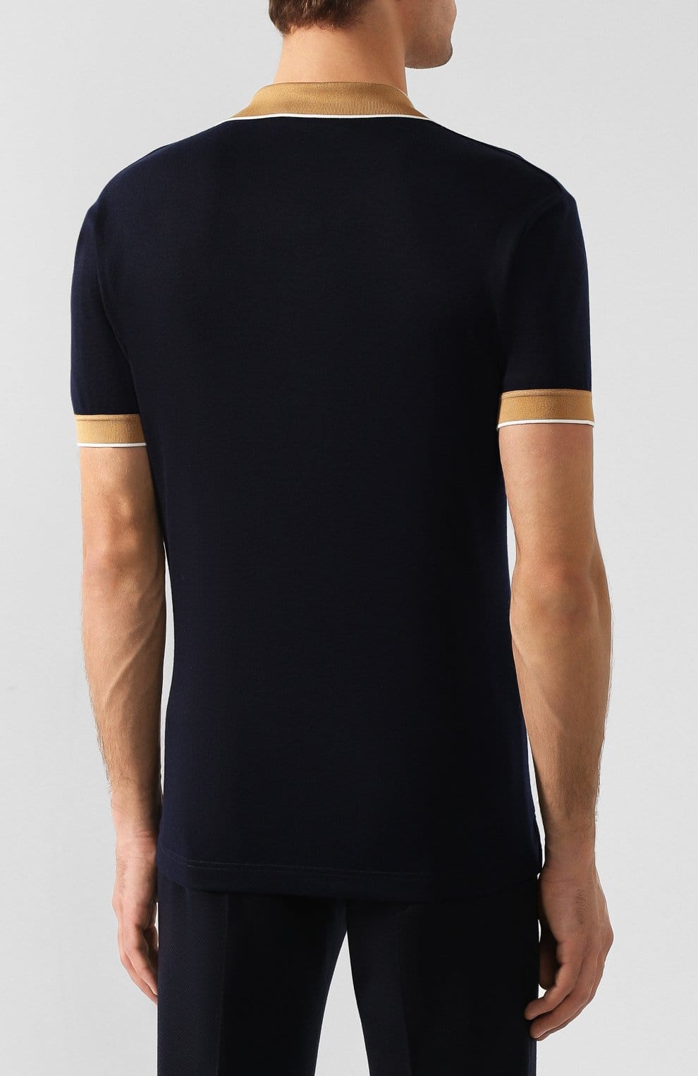 Dolce & Gabbana Crown-Embroidery Cashmere Polo Shirt