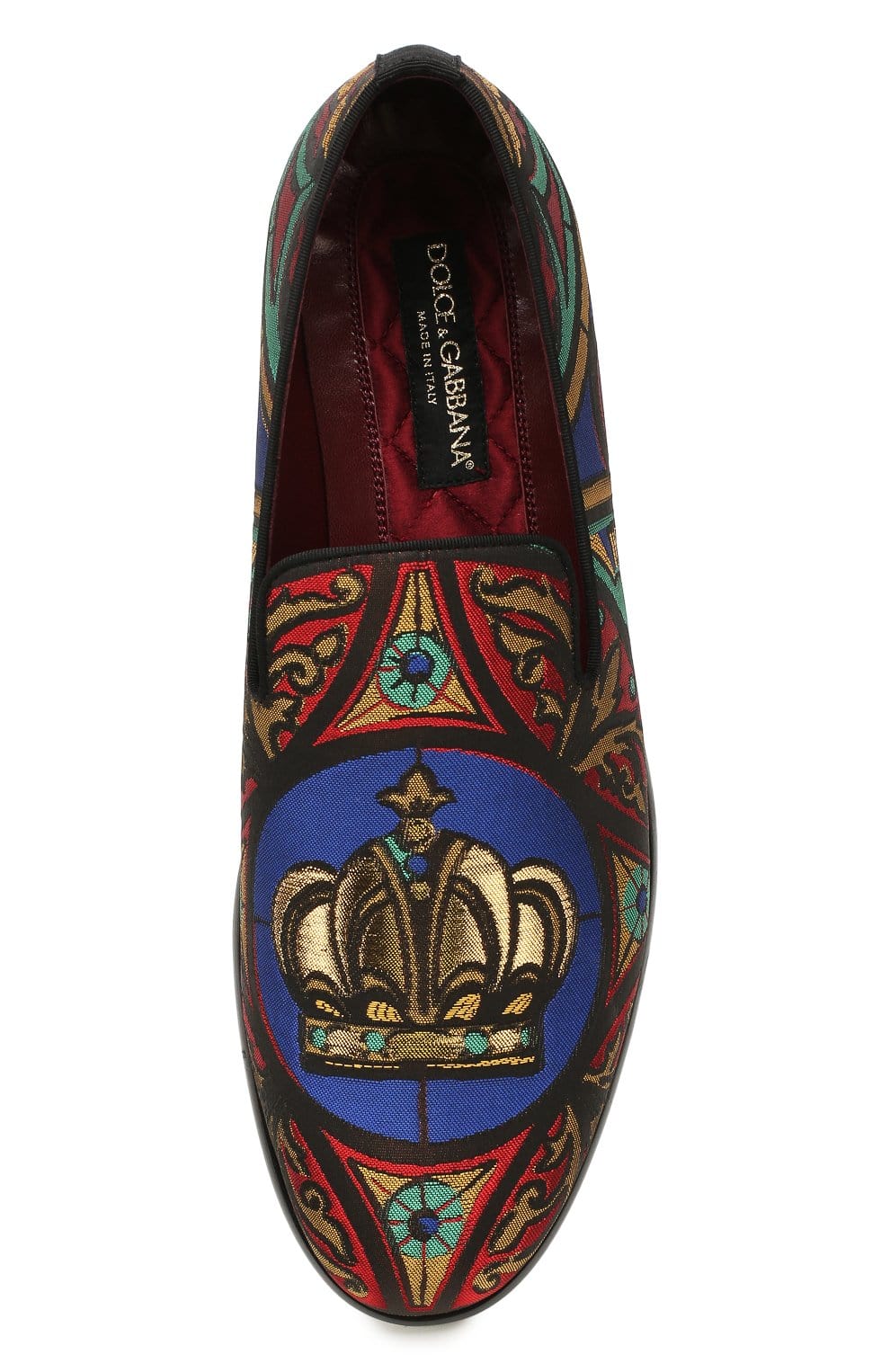 Dolce & Gabbana Crown Jacquard Loafers