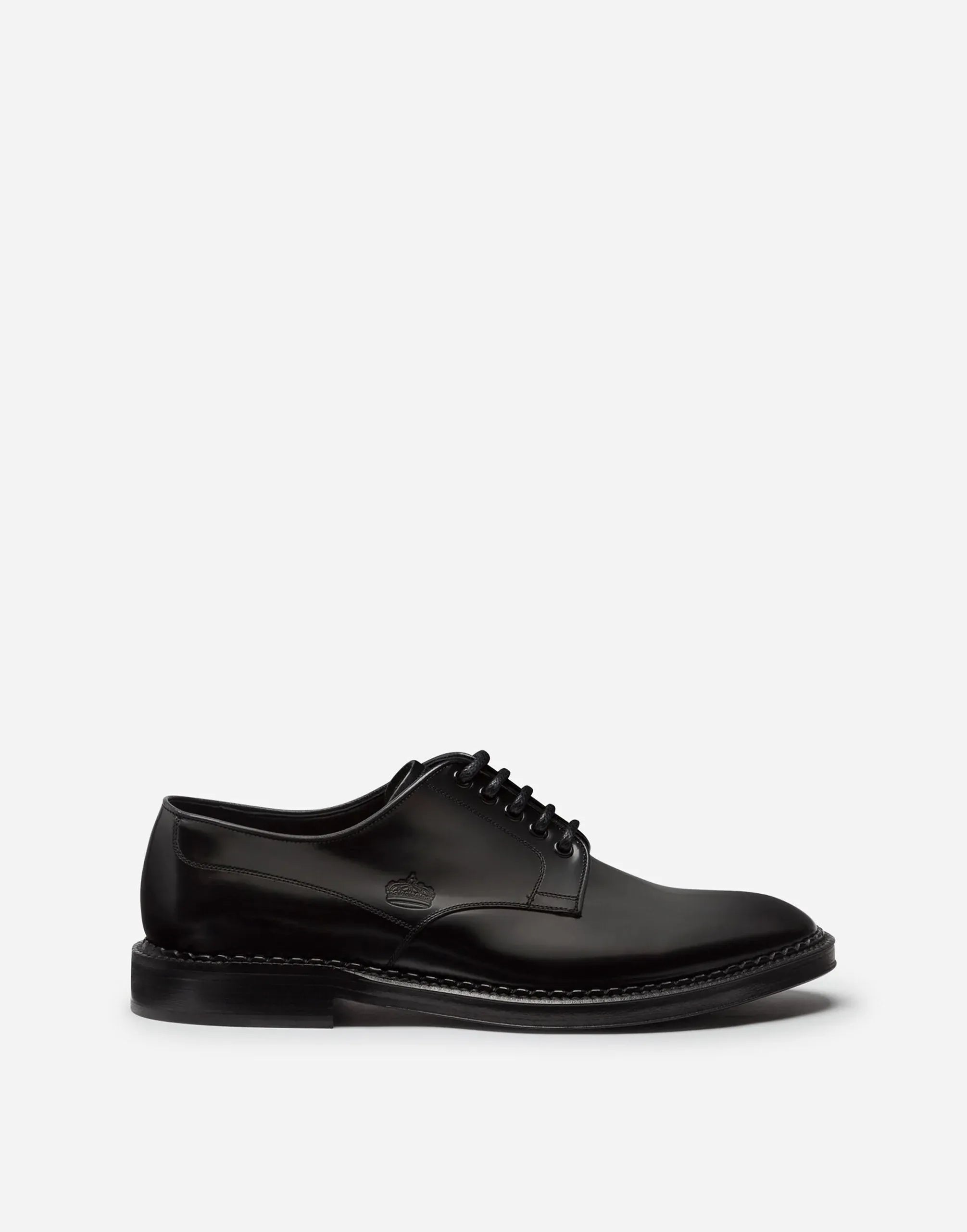 Dolce & Gabbana Crown Logo Stamped Derby Shoes