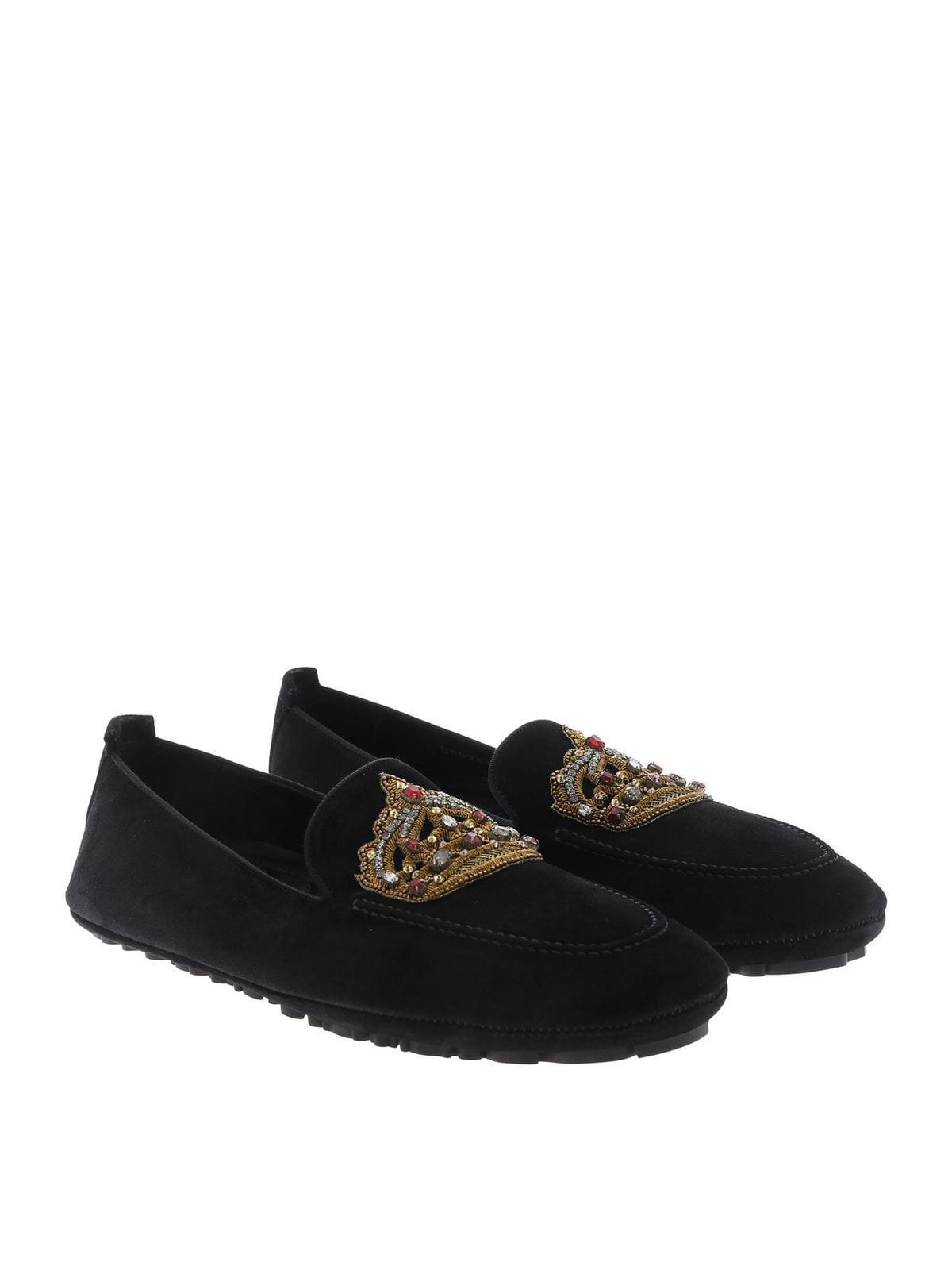 Dolce & Gabbana Crown Patch Loafers