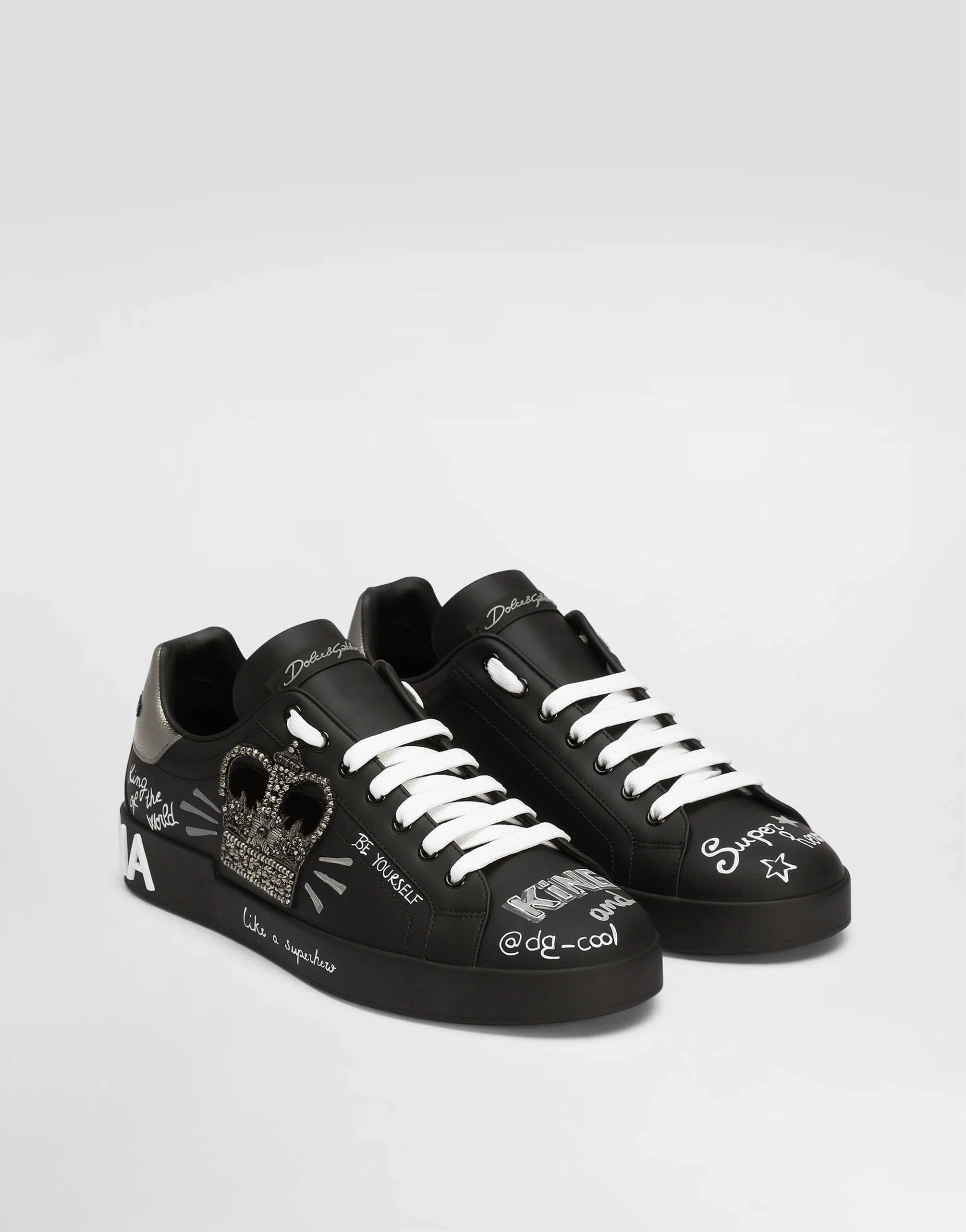 Dolce & Gabbana Crown-Patch Portofino Sneakers