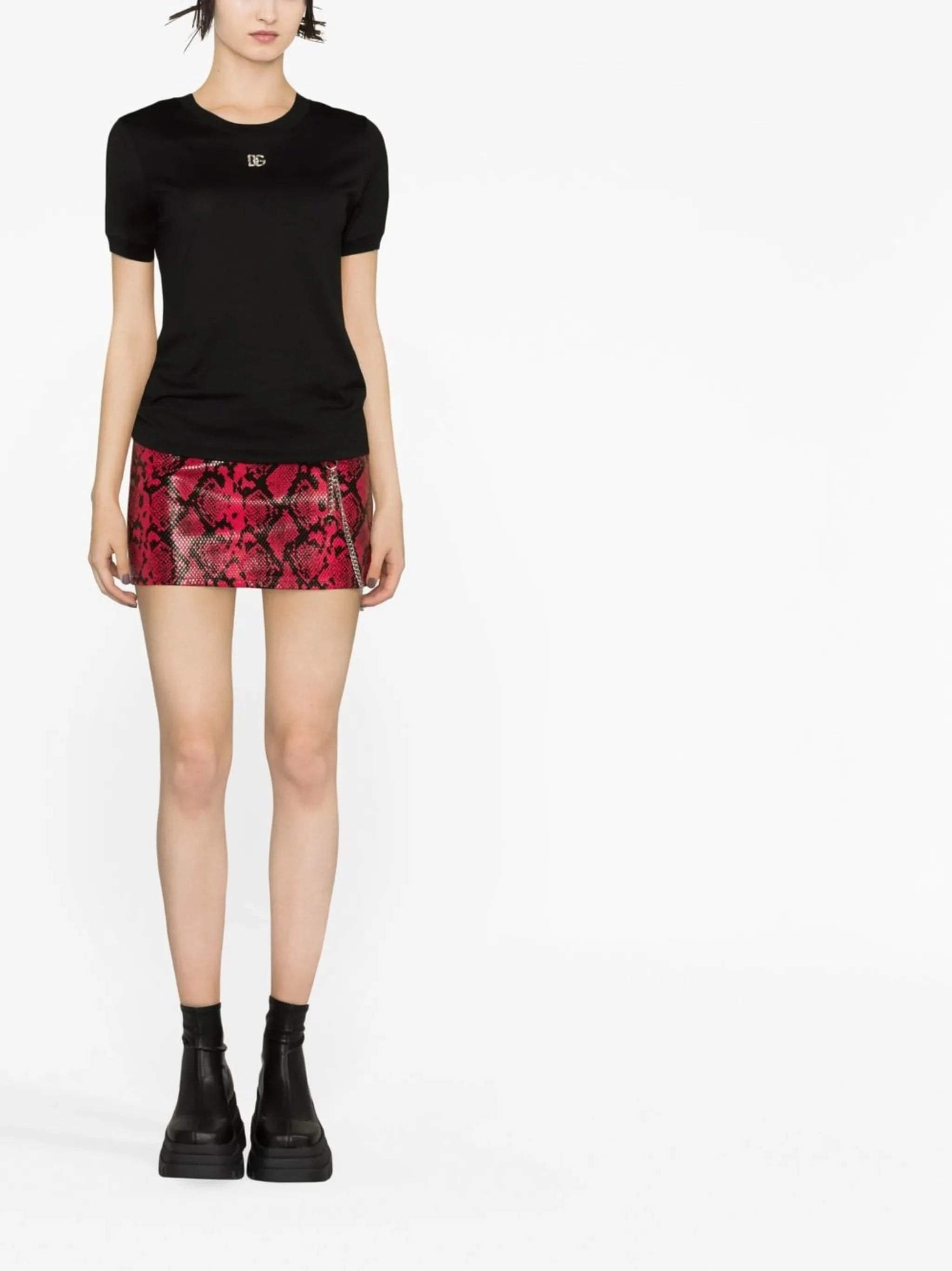 Dolce & Gabbana Crystal DG Embellishment T-Shirt