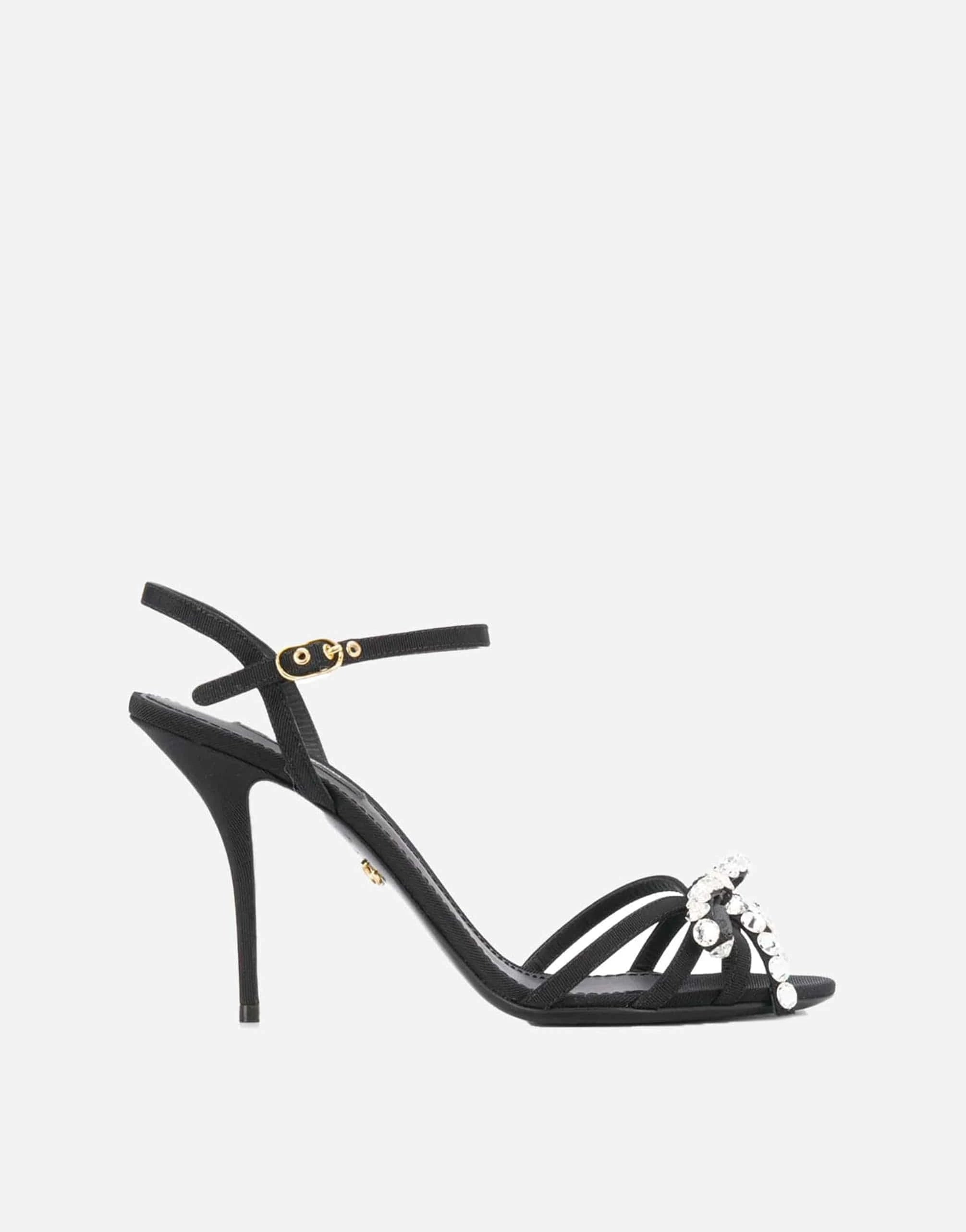 Dolce & Gabbana Crystal-Embellished Buckle-Strap Sandals